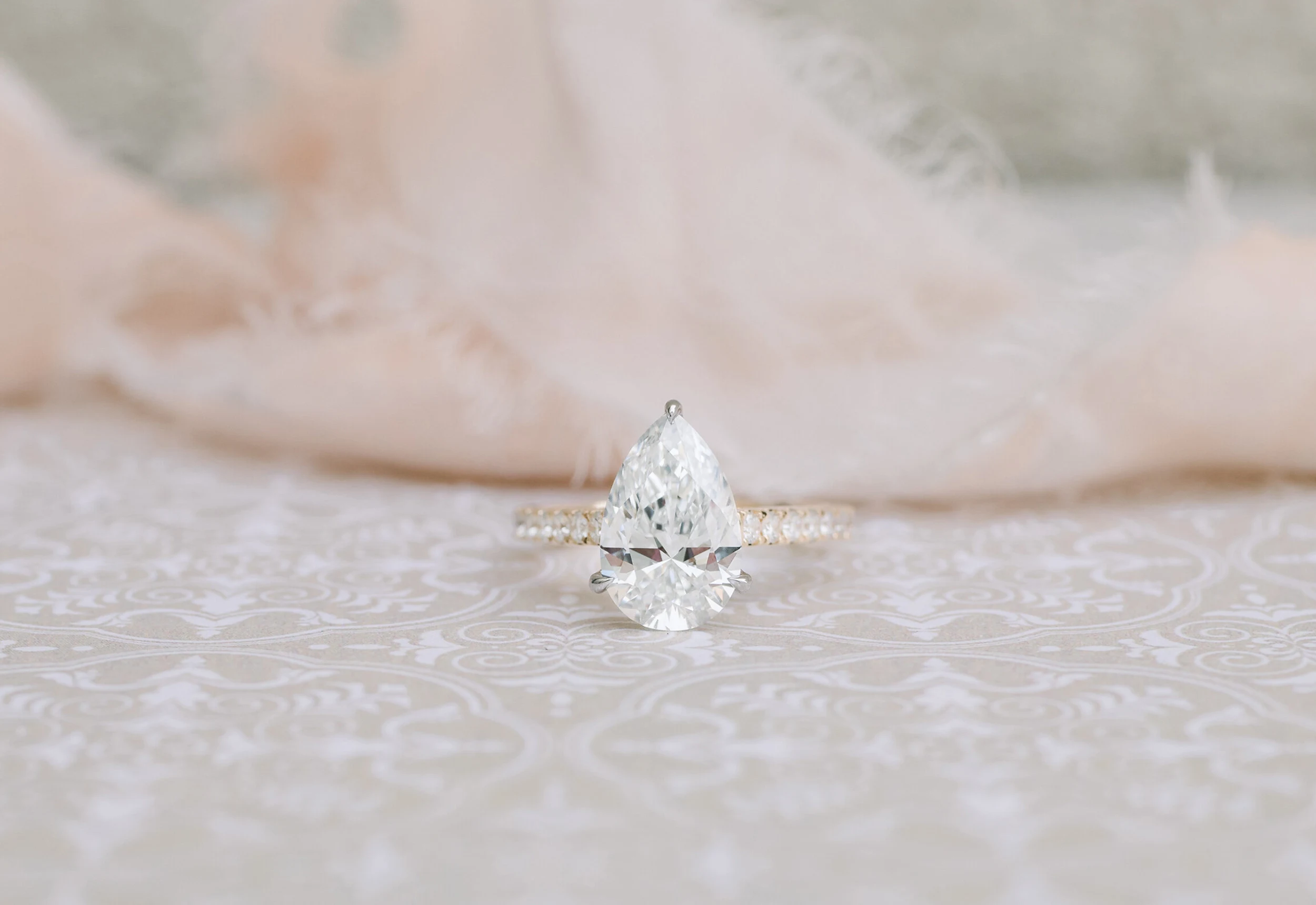 Custom Pear Diamond Engagement Ring | Miss Diamond Ring