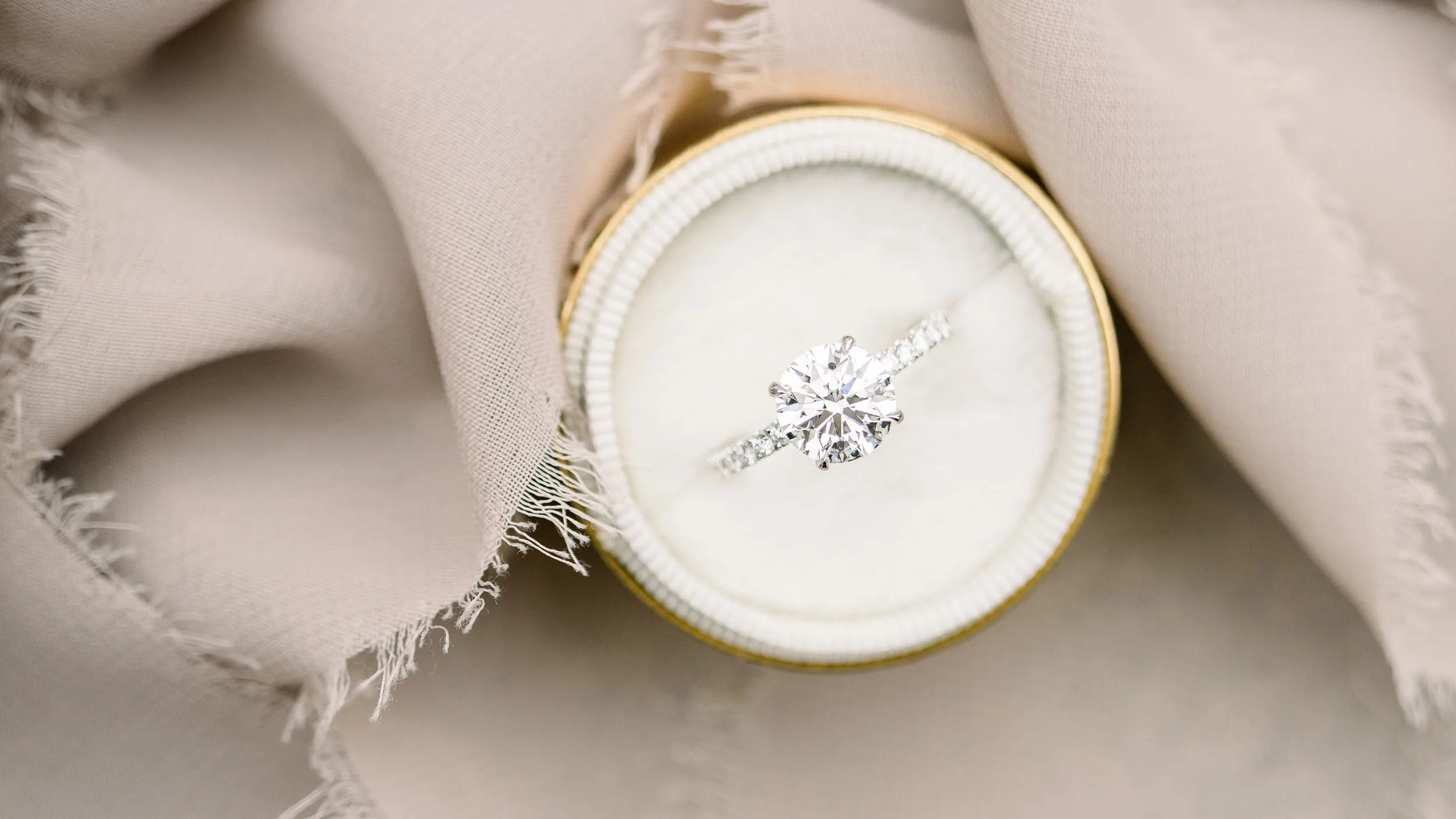 14k white gold round four prong pavé lab diamond ring ada diamonds design ad-134 in velvet box
