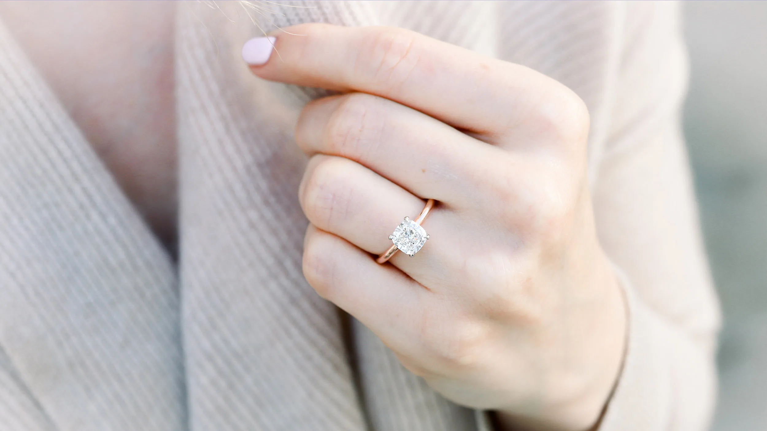 custom lab diamond engagement ring with sapphire side stones ada diamonds