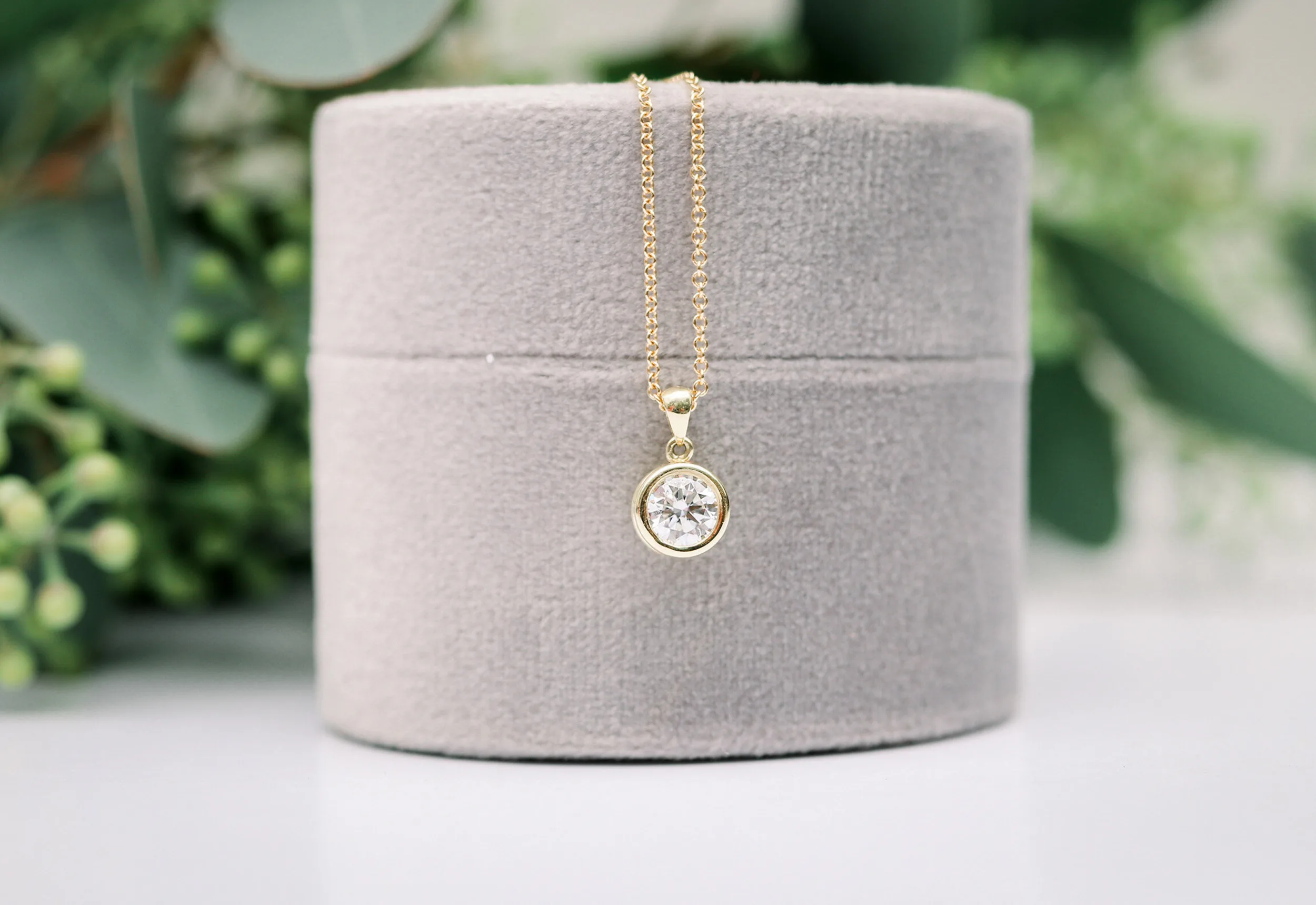 0.33ct Diamond Bezel Set Solitaire Necklace in 14K – Watch & Jewelry  Exchange