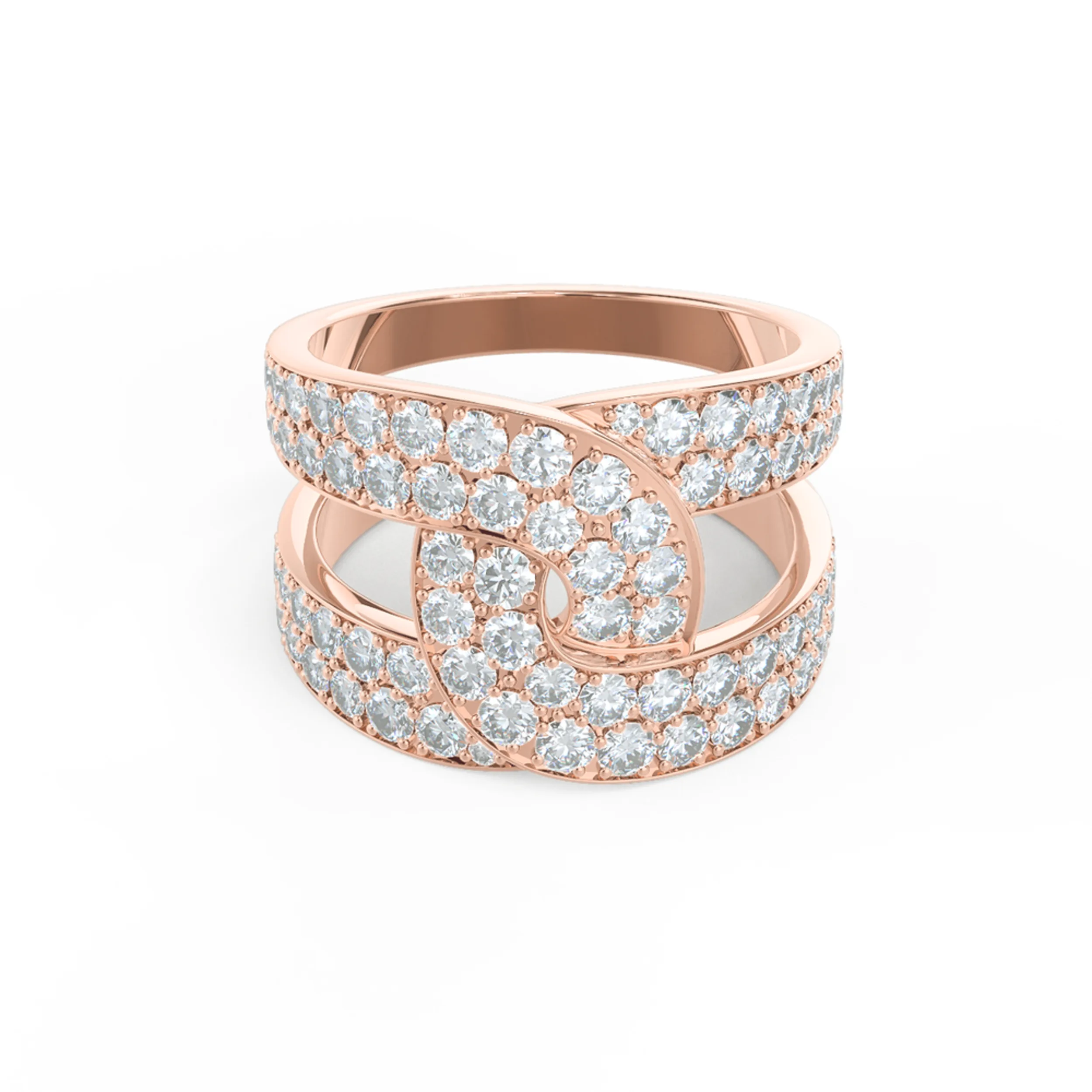 Lovelock Lab Created Diamond Fashion Ring in Rose Gold Design-092