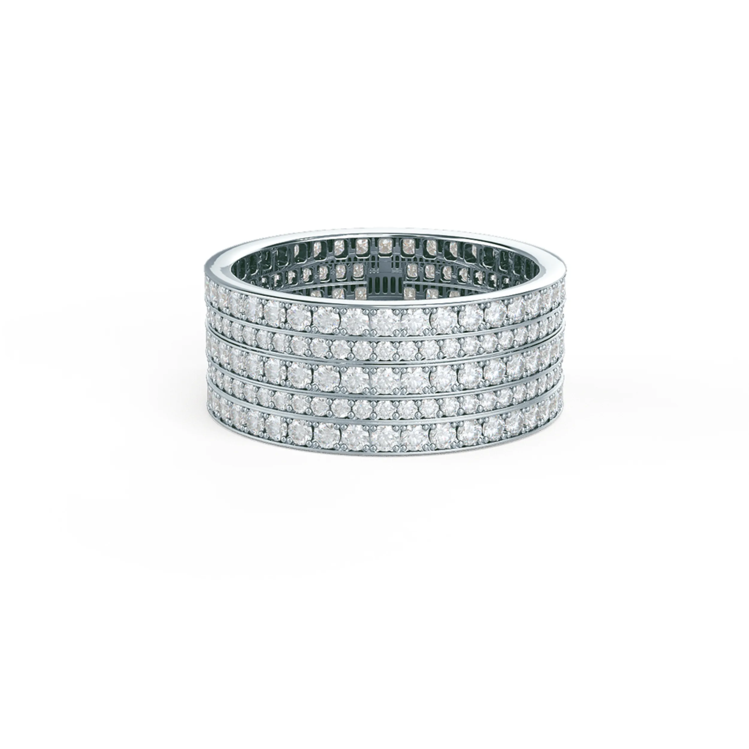 Spinning Stacked Lab Created Diamond Fashion Ring in Platinum Design-101