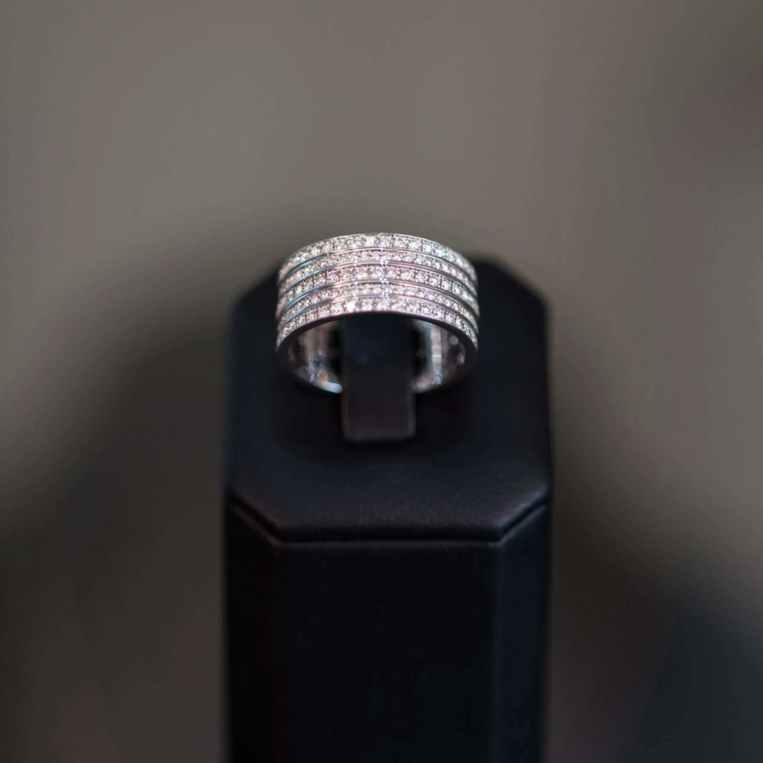 Spinning Stacked Lab Created Diamond Fashion Ring in Platinum Design-101