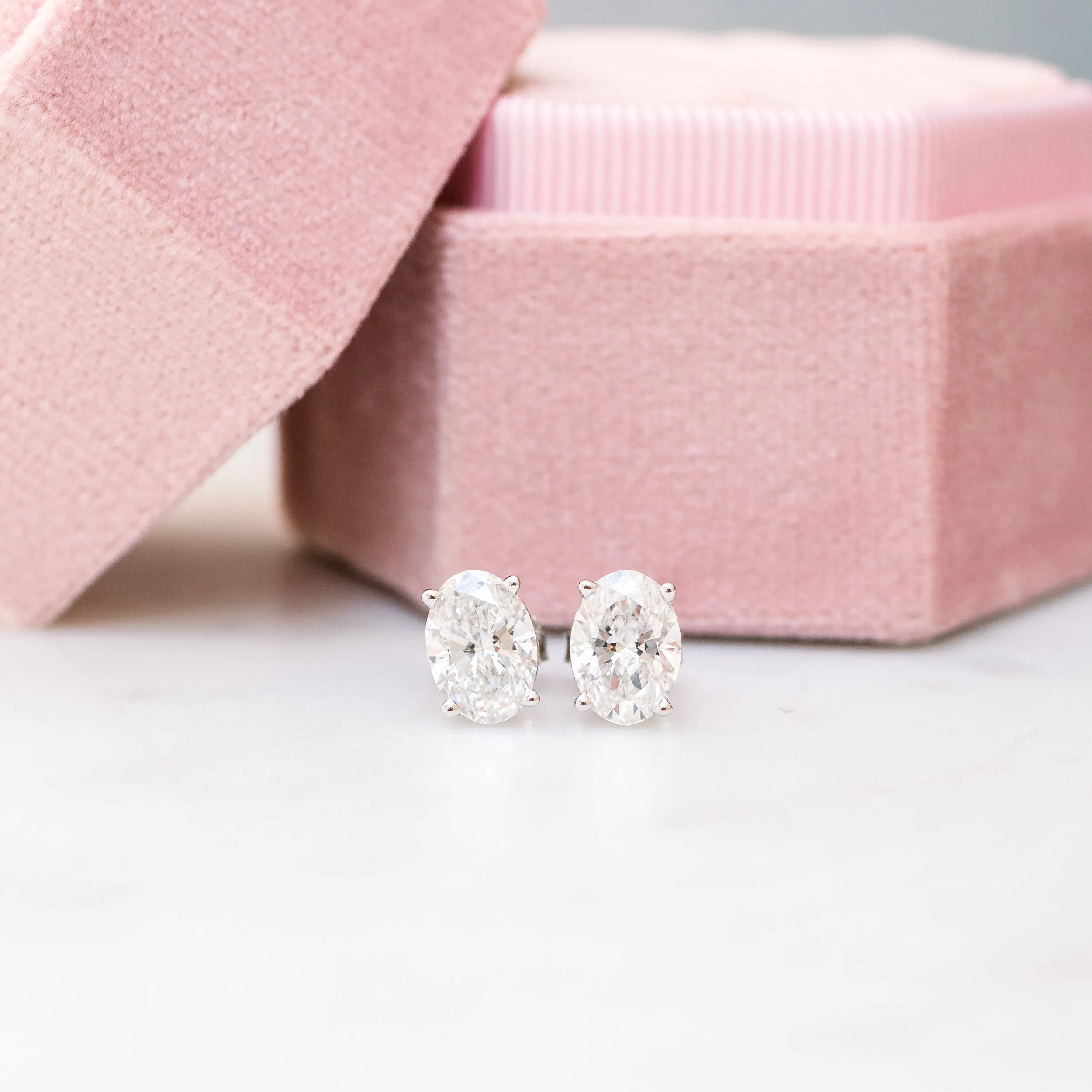 white gold 2 carat oval lab diamond stud earrings ada diamonds design ad 287 macro