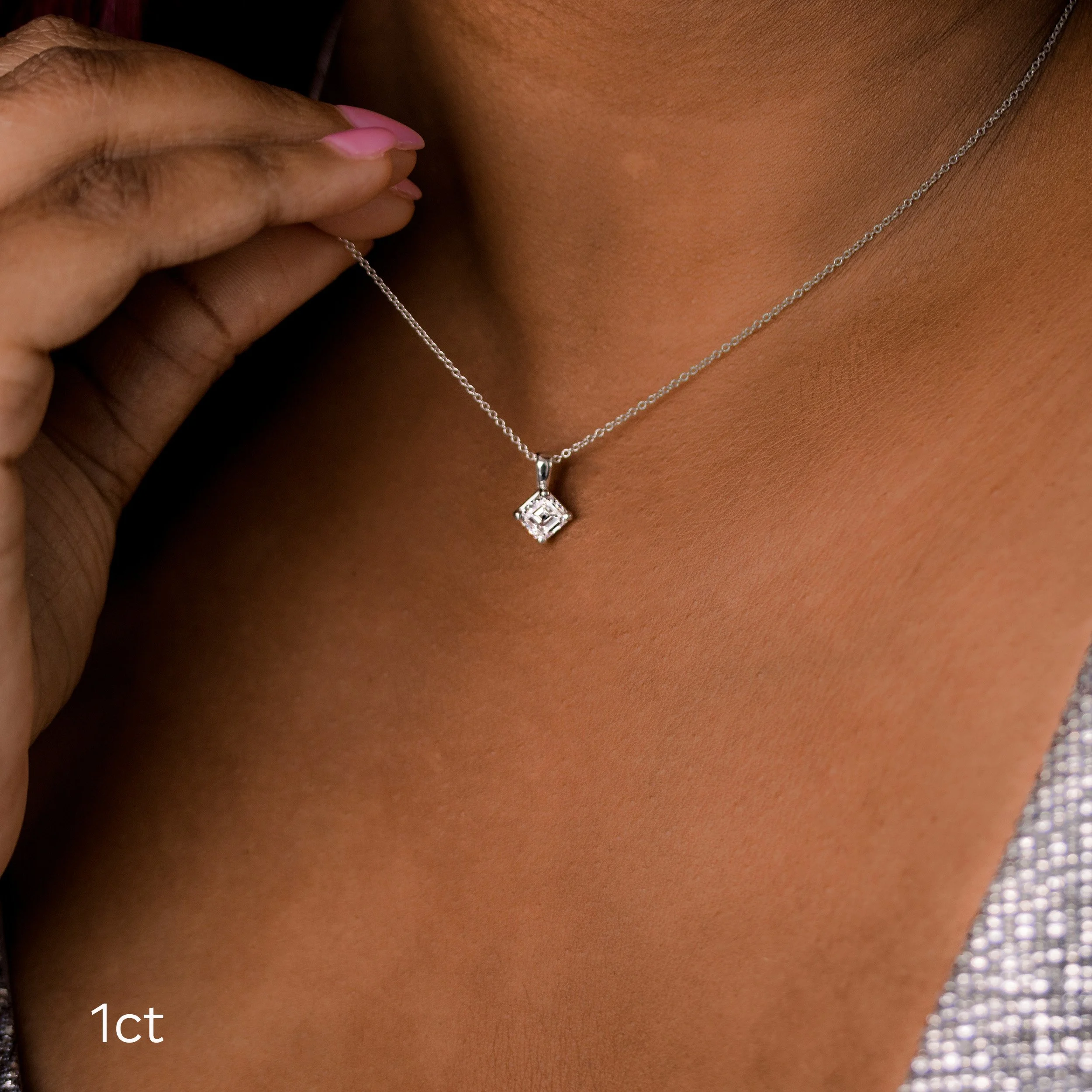 one carat asscher lab diamond pendant ada diamonds design ad 285