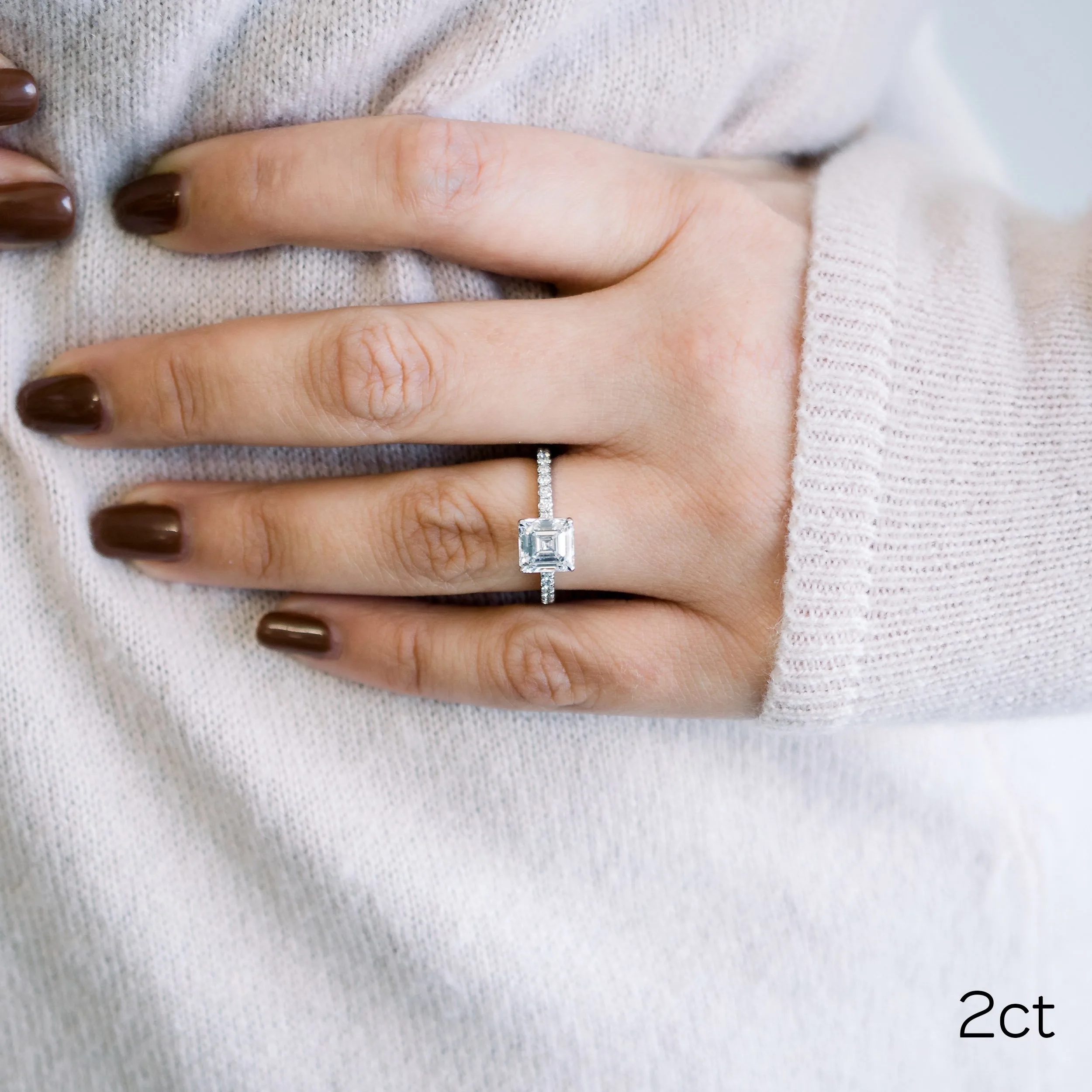 2ct lab diamond engagement ring