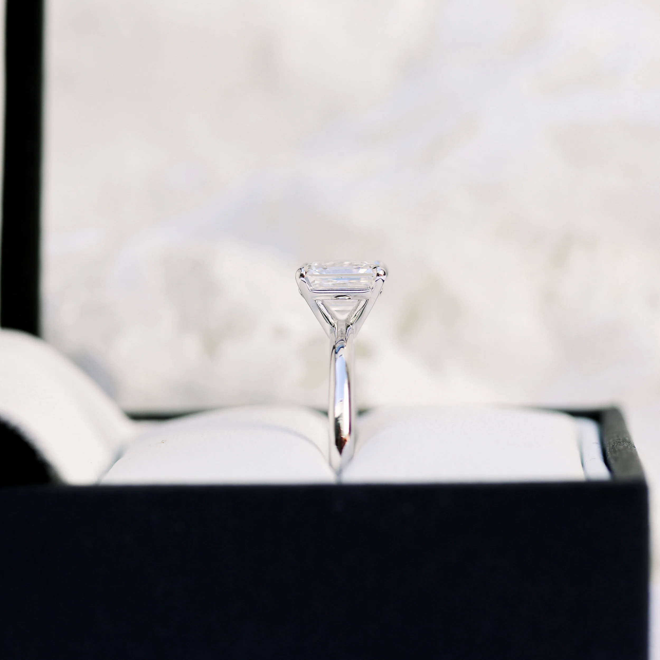 Two Carat Asscher Lab Created Diamond Solitaire Engagement Ring Ada Diamonds Design AD-234