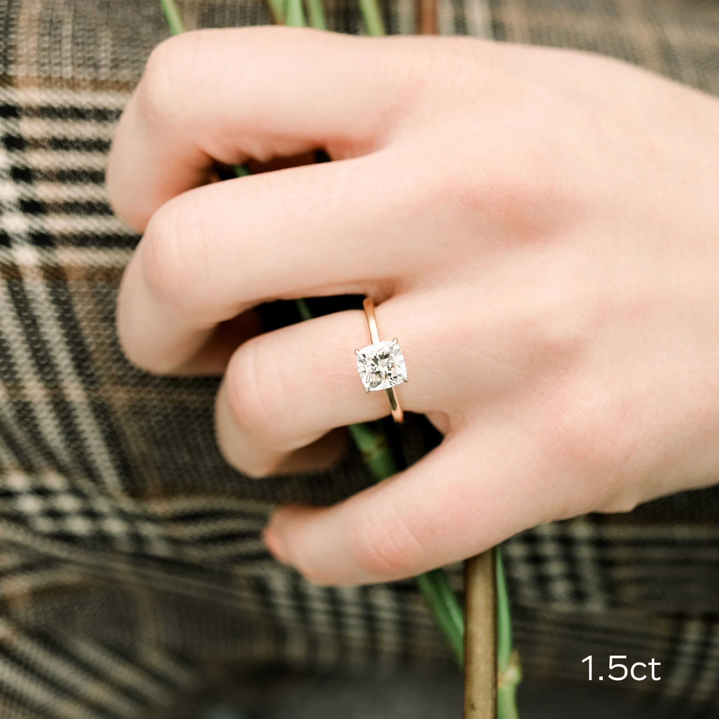 yellow gold 1.5 carat cushion cut lab diamond solitaire engagement ring design ad 334