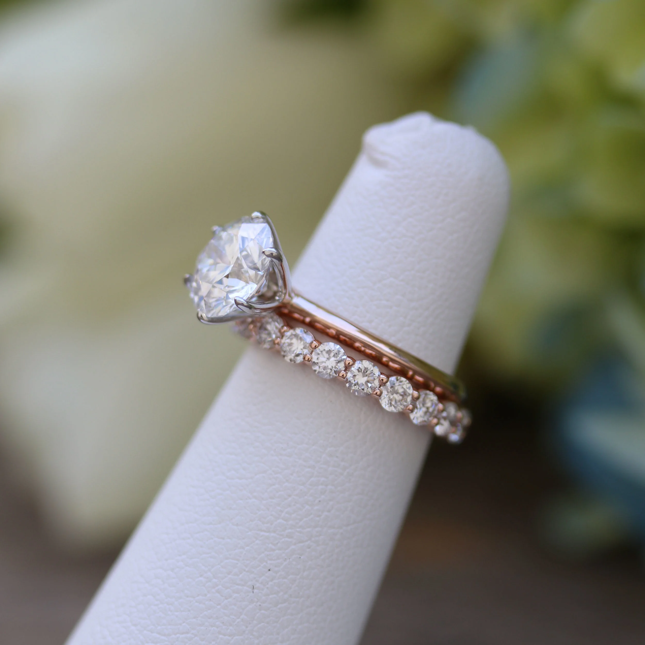 Classic Six Prong Solitaire Lab Diamond Engagement Ring In Rose Gold AD-067