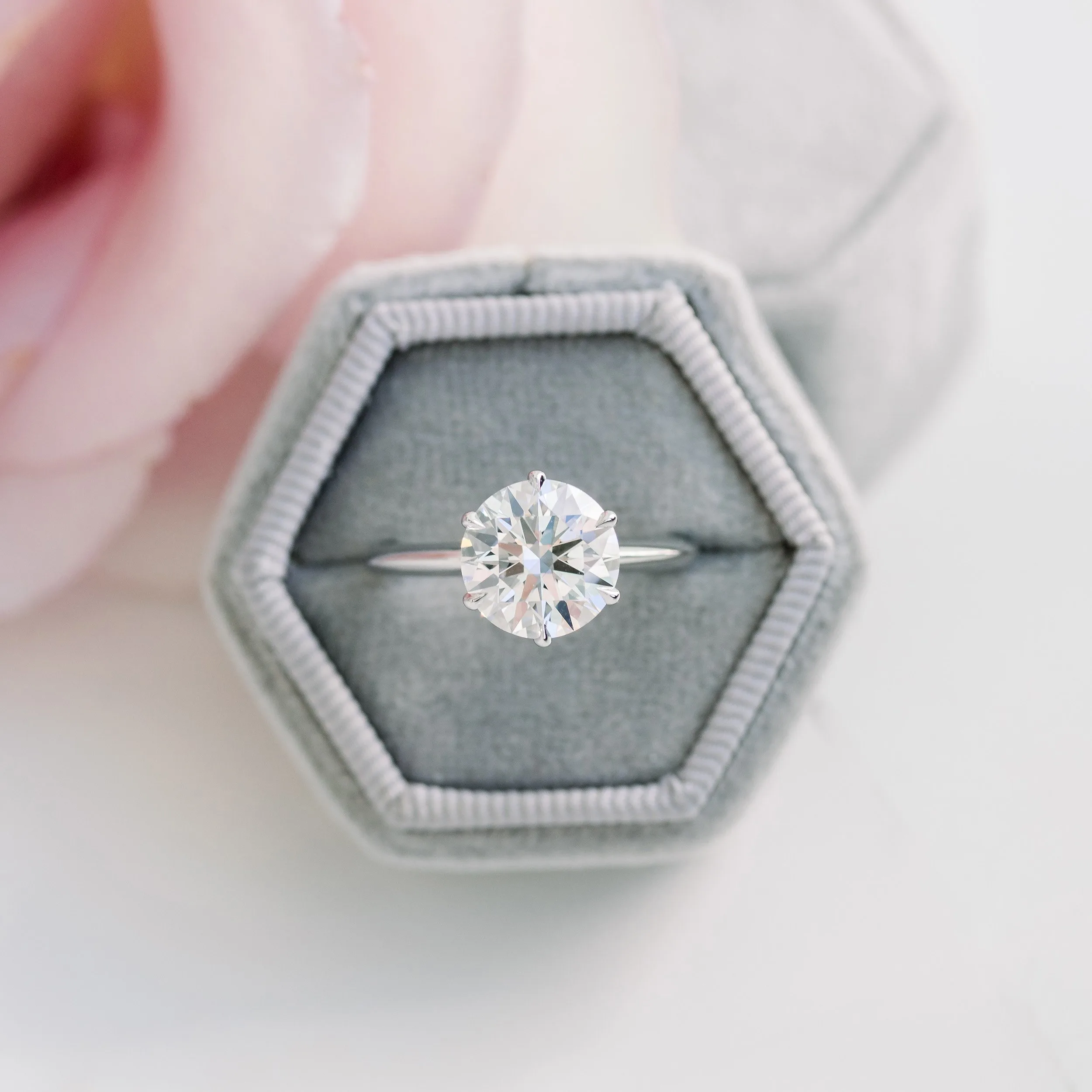 platinum 3 ct round six prong lab diamond solitaire engagement ring ada diamonds design ad 067 macto