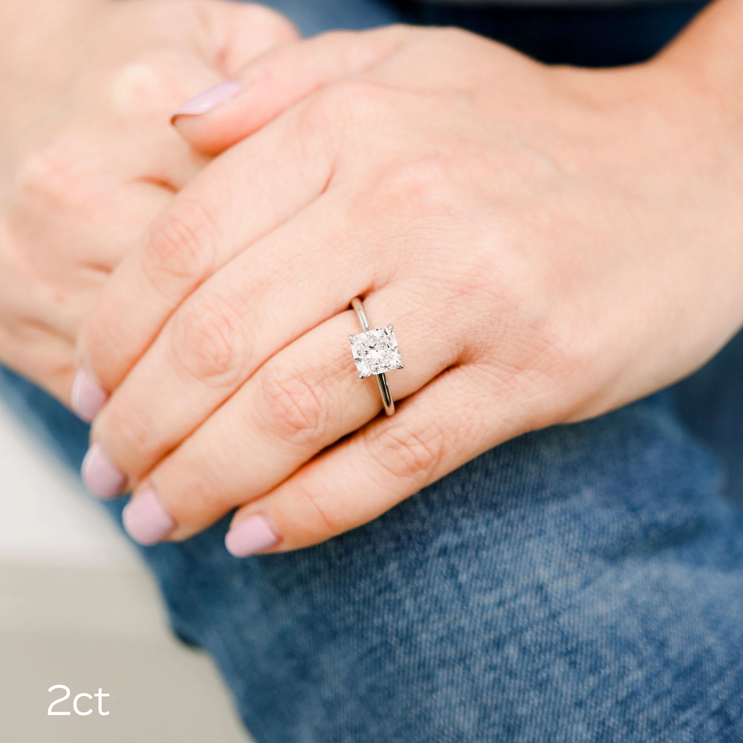 Uitputten hersenen verjaardag Cushion Trellis Solitaire Diamond Engagement Ring