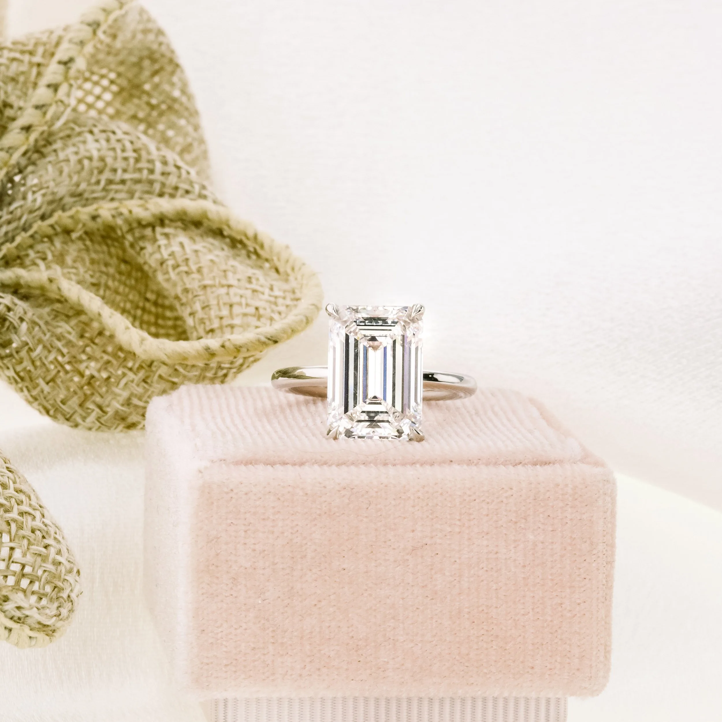 platinum 5 carat emerald cut lab diamond solitaire engagement ring ada diamonds design ad 235 macro