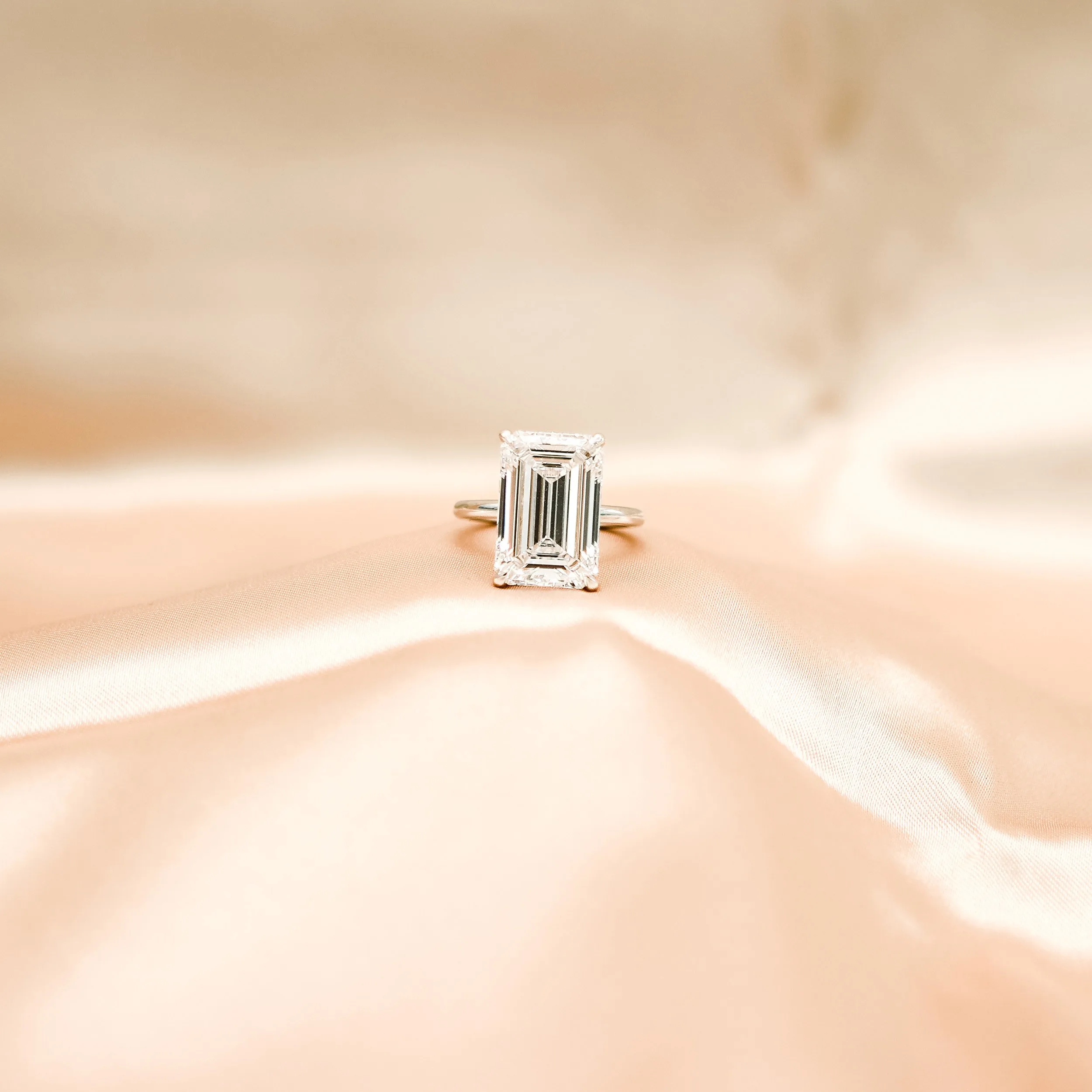 platinum 9 carat emerald cut lab grown diamond solitaire engagement ring ada diamonds design ad 235 macro