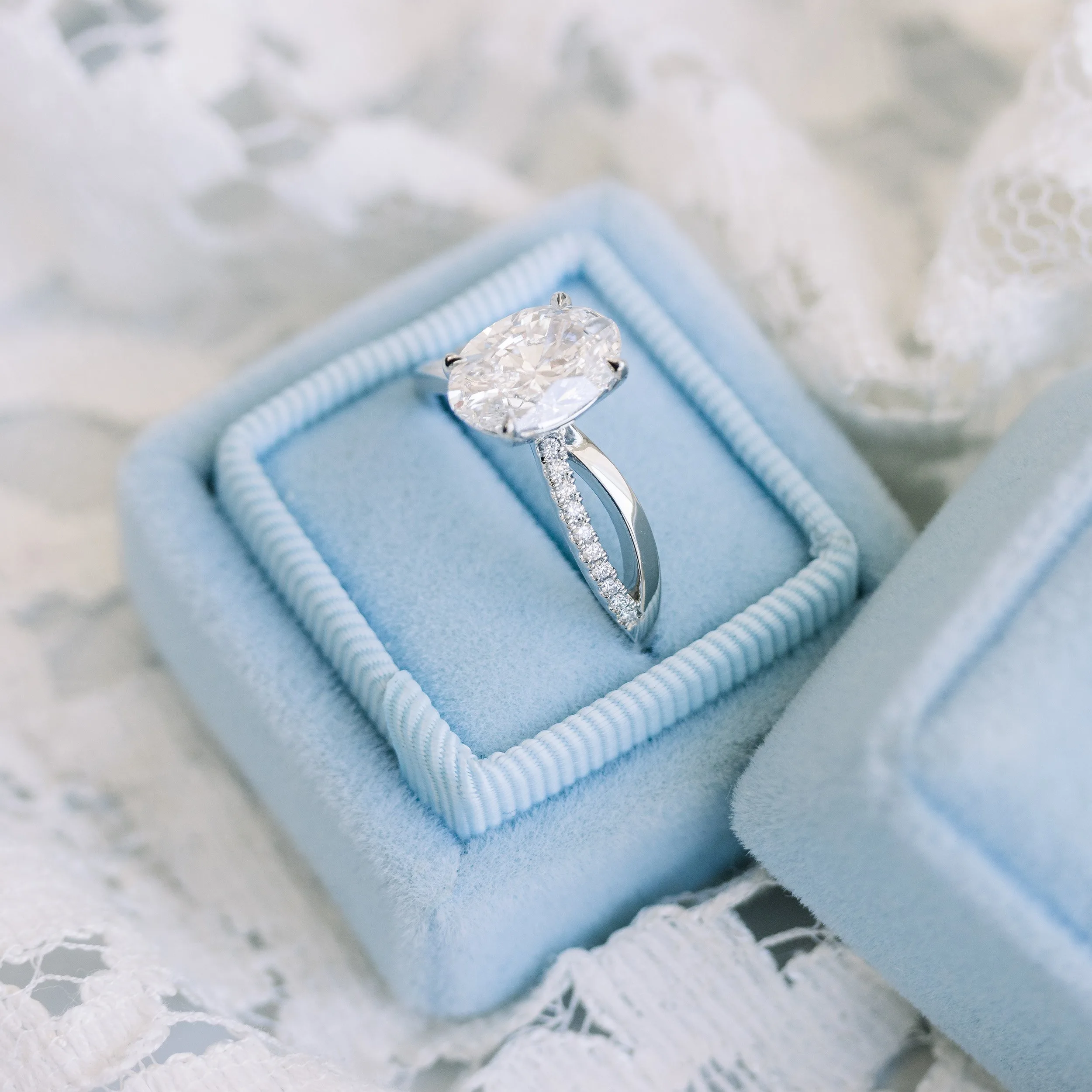 platinum 2.5ct oval lab diamond engagement ring with infinity twist band ada diamonds design ad 154 macro