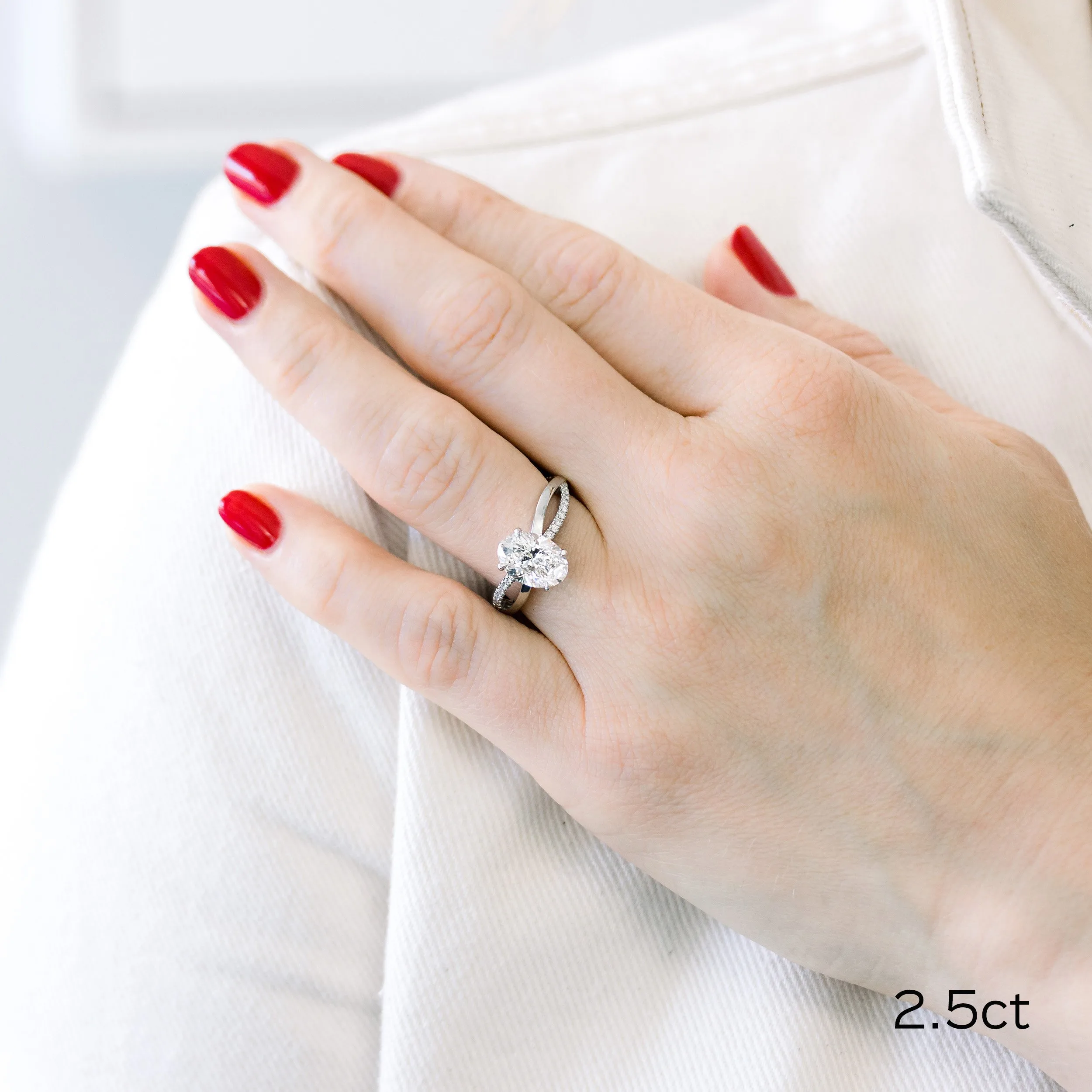 platinum 2.5 ct oval lab diamond engagement ring alternating twisting diamond band ada diamonds design ad 154
