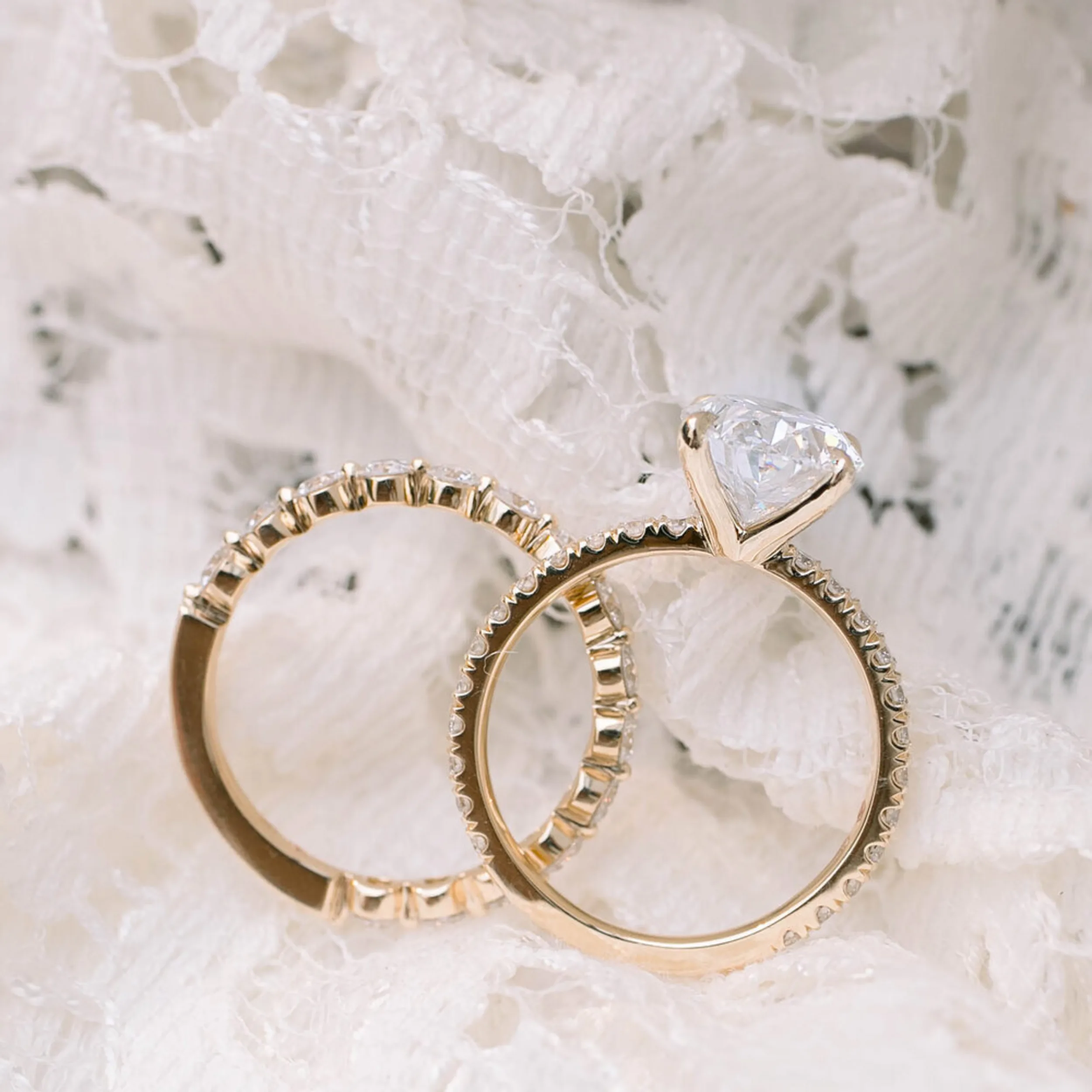 Custom Made 4 Carat Center Stone Shared Prong Engagement Ring and Wedding  Band Set