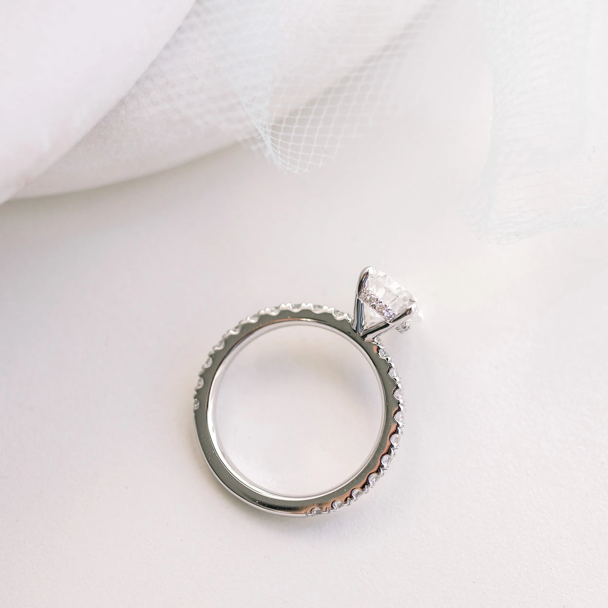 platinum 2 ct pear lab diamond pavé engagement ring ada diamonds design ad 211 profile