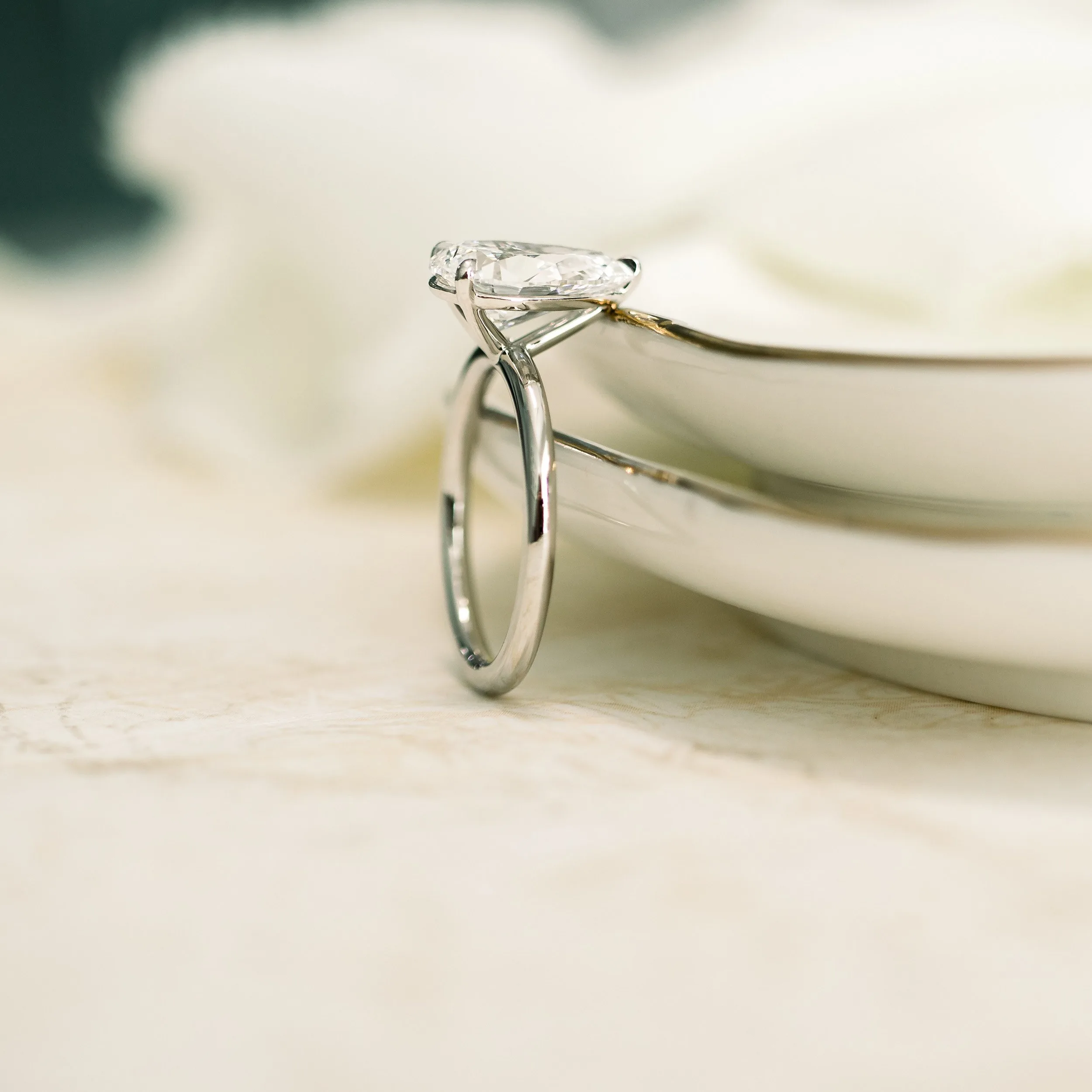 platinum three carat pear lab created diamond solitaire engagement ring ada diamonds design ad 187