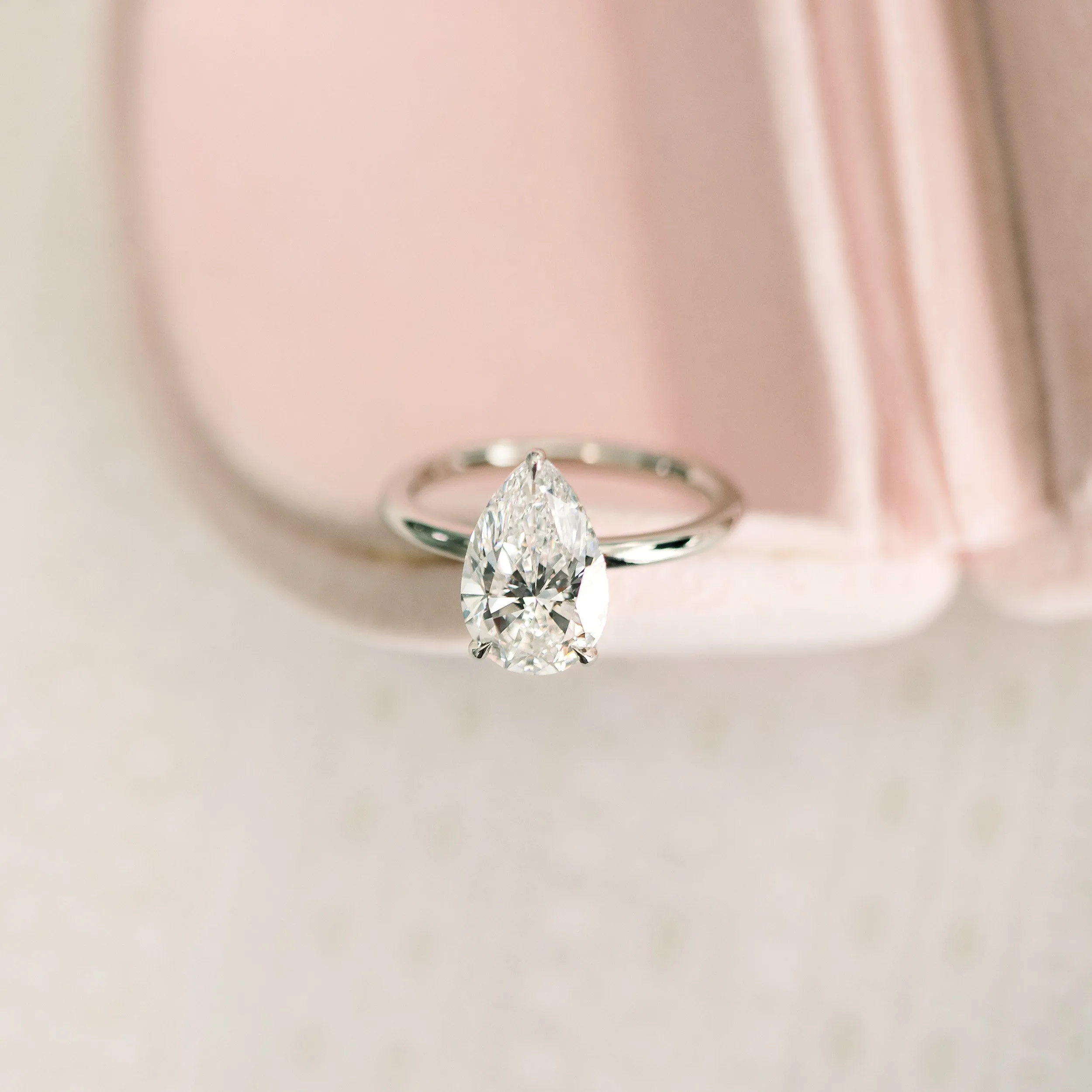 platinum 3 ct pear cut solitaire lab diamond engagement ring ada diamonds design ad 187 macro