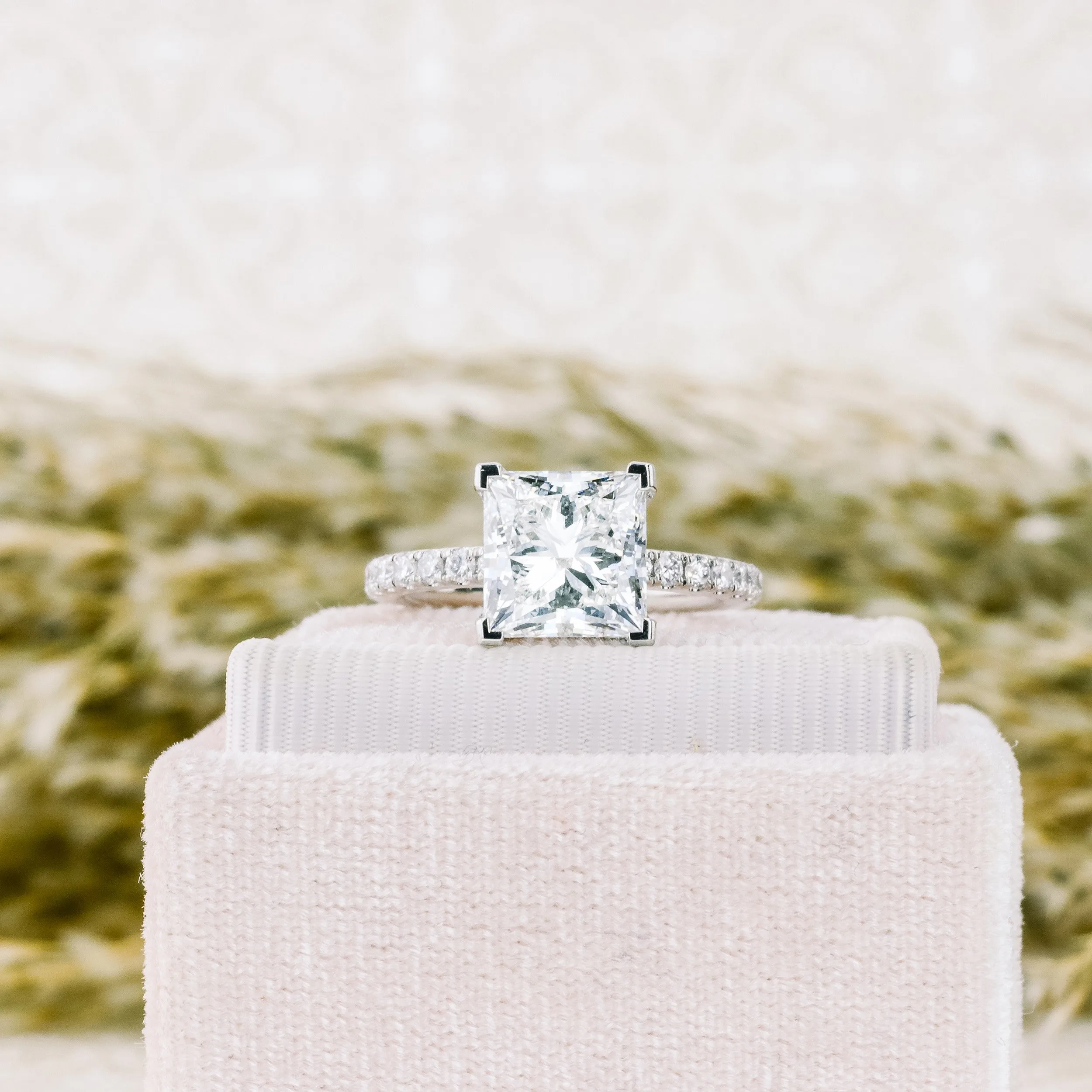 platinum 3 carat princess cut lab created diamond engagement ring ada diamonds design ad 345 macro