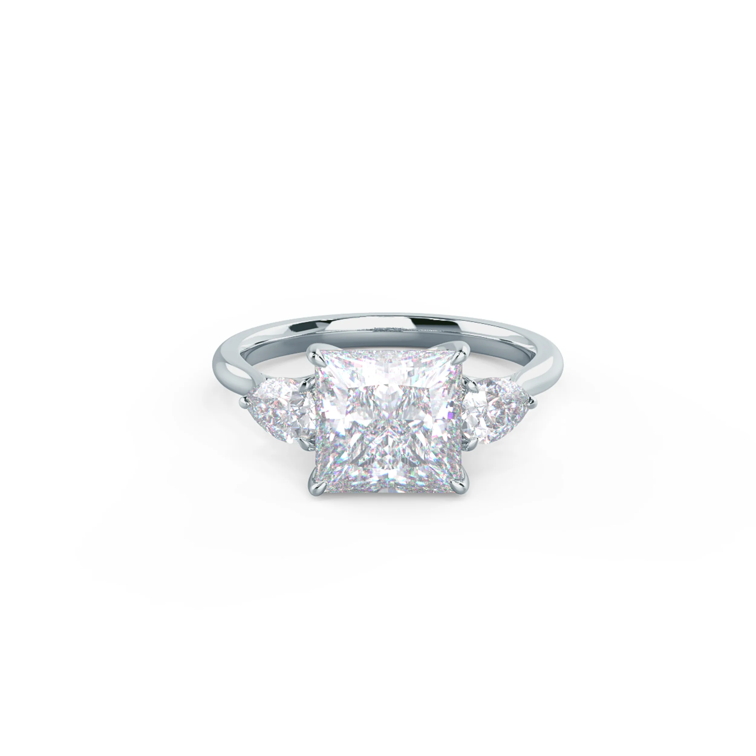 Princess cut with pear deals side stones