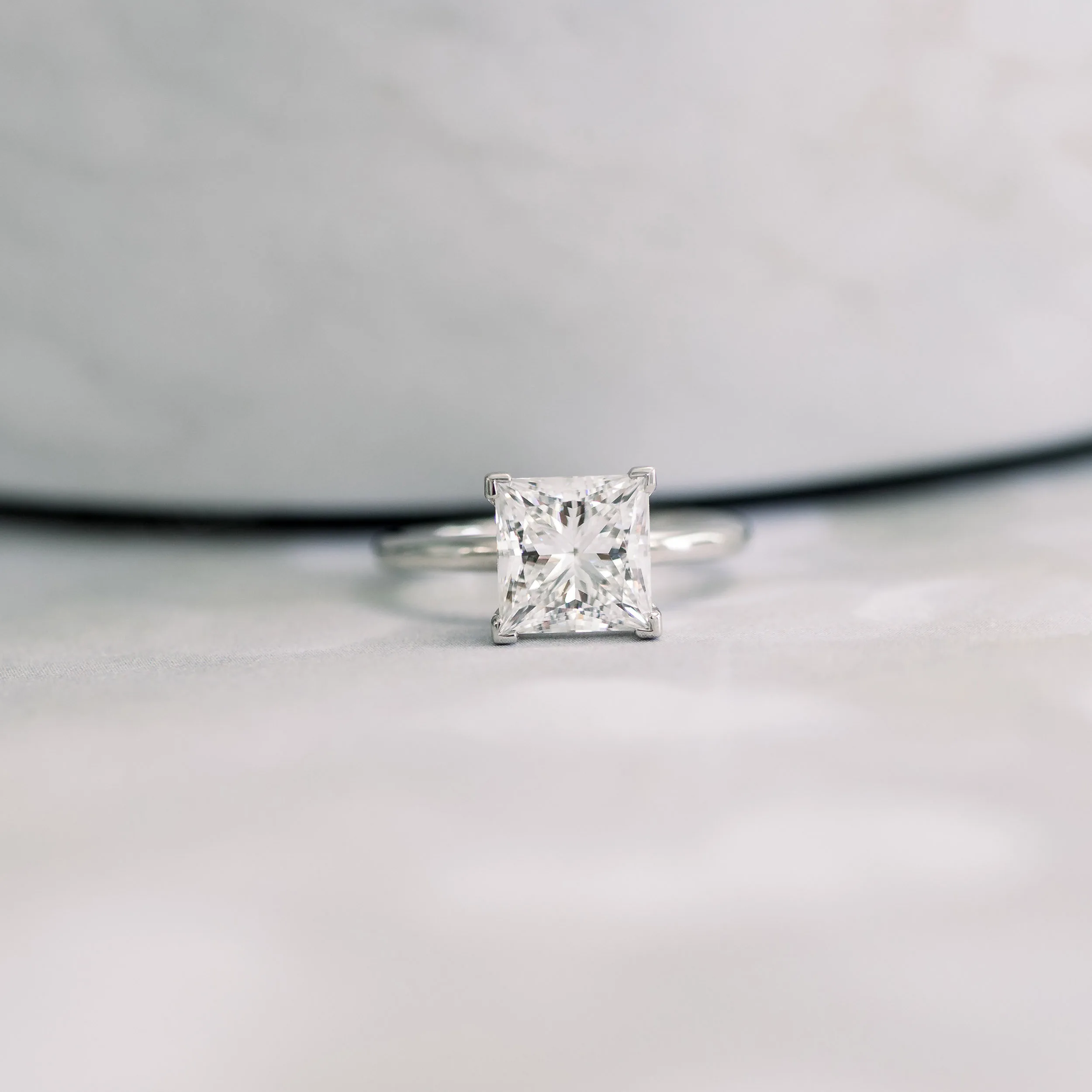2ct princess cut in solitaire