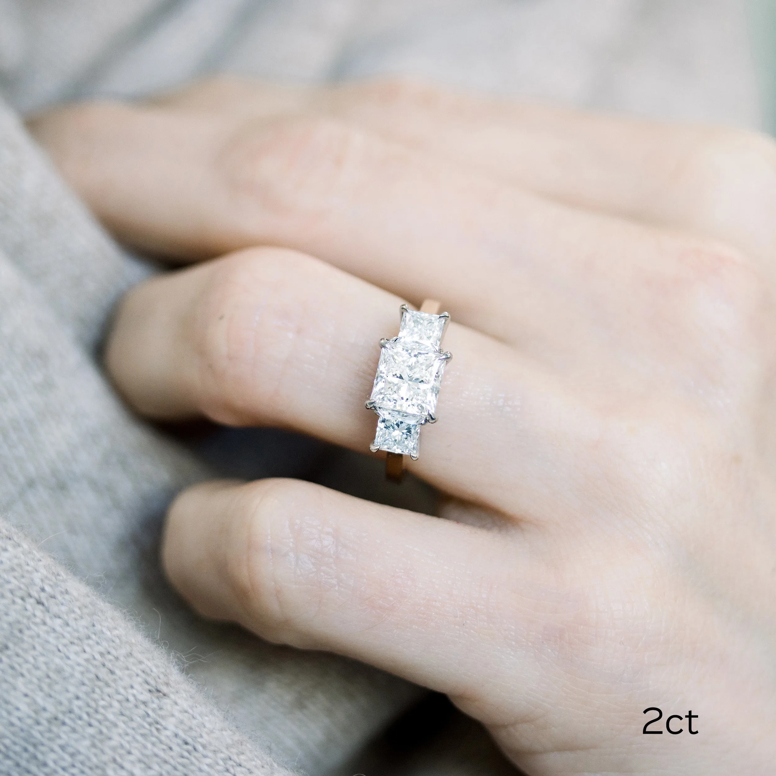 Ray Lab Grown Diamond 3 Stone Ring | Fiona Diamonds