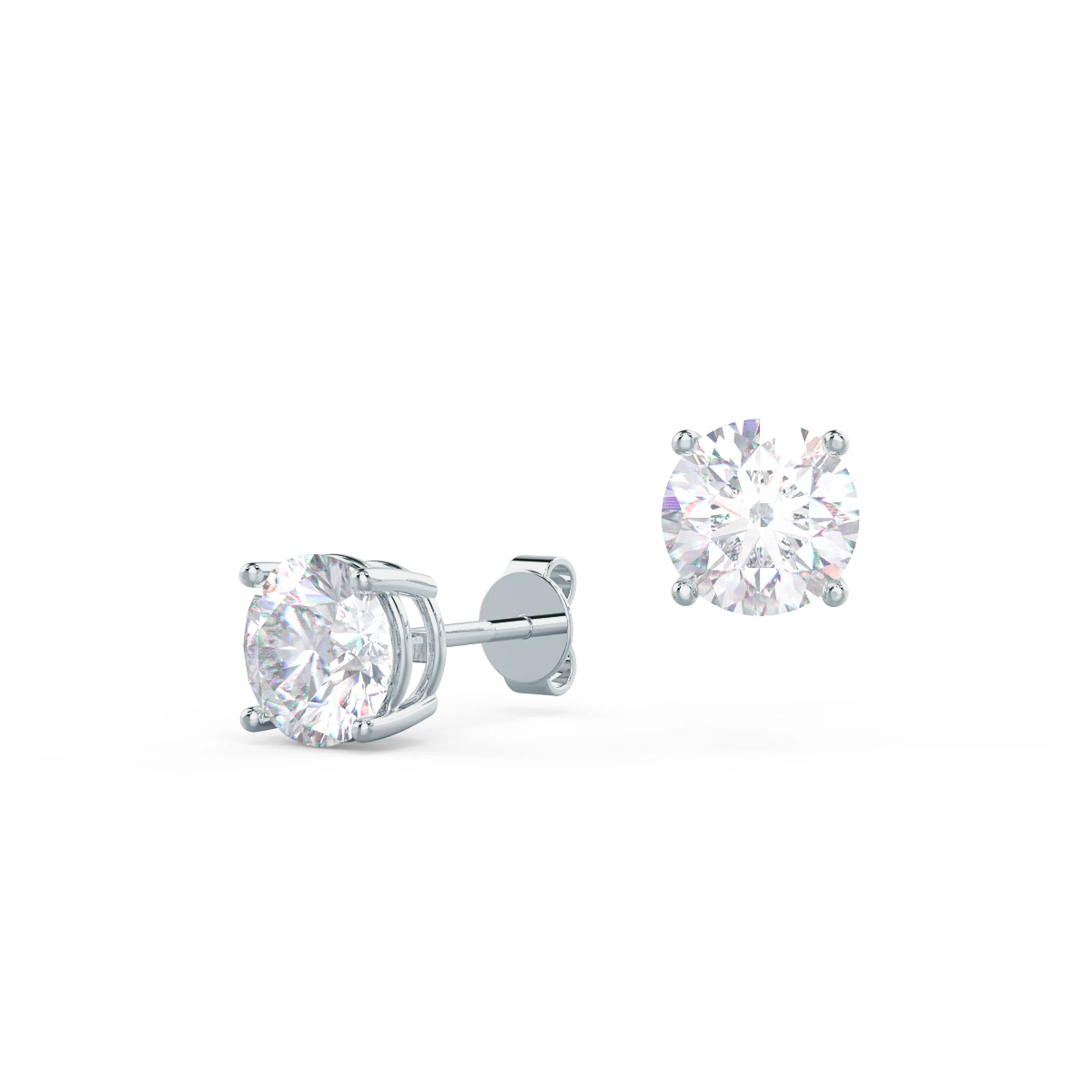 1.5 ctw Round Stud Earrings in White Gold