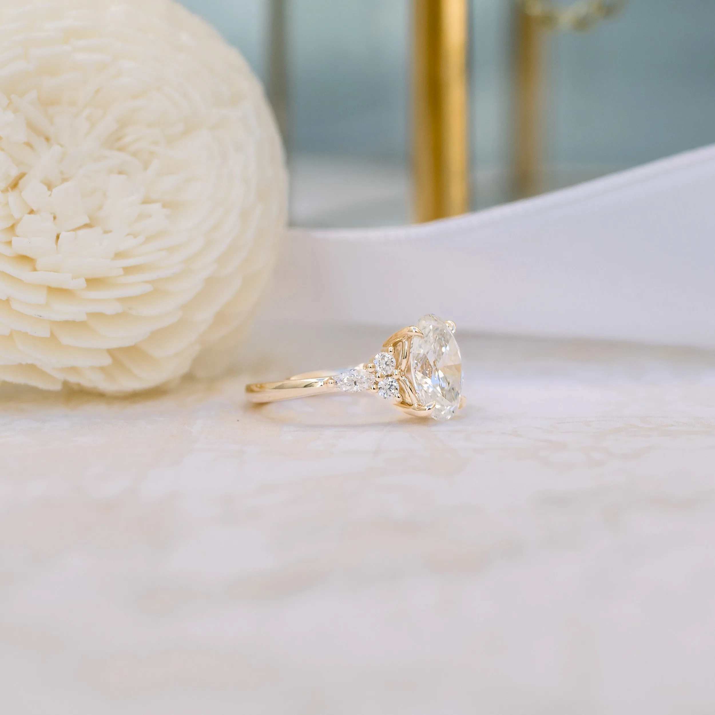Modern solitair diamond design engagement ring - Rocks and Clocks