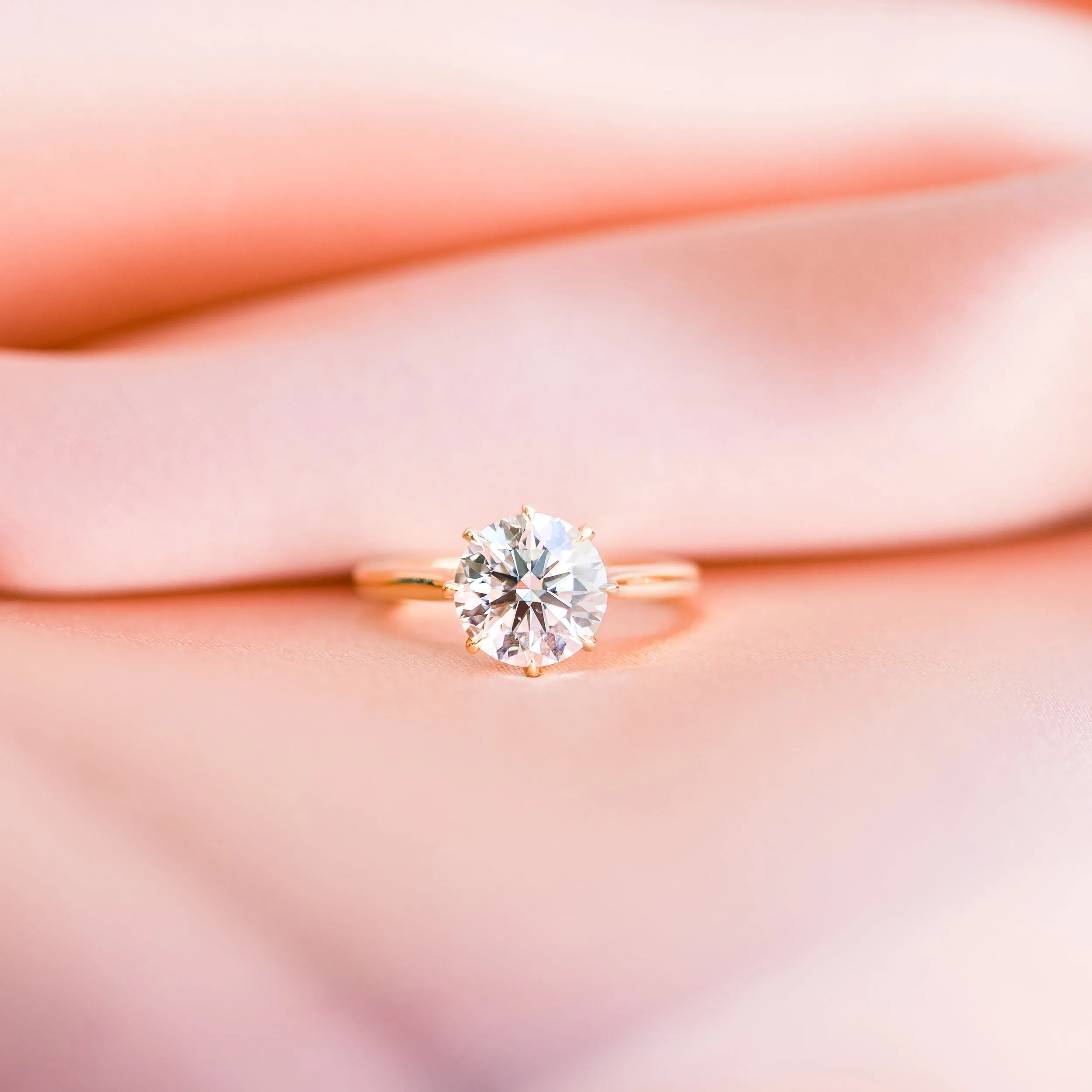 18k yellow gold 2 ct round eight prong lab diamond solitaire engagement ring ada diamonds design ad 177 macro