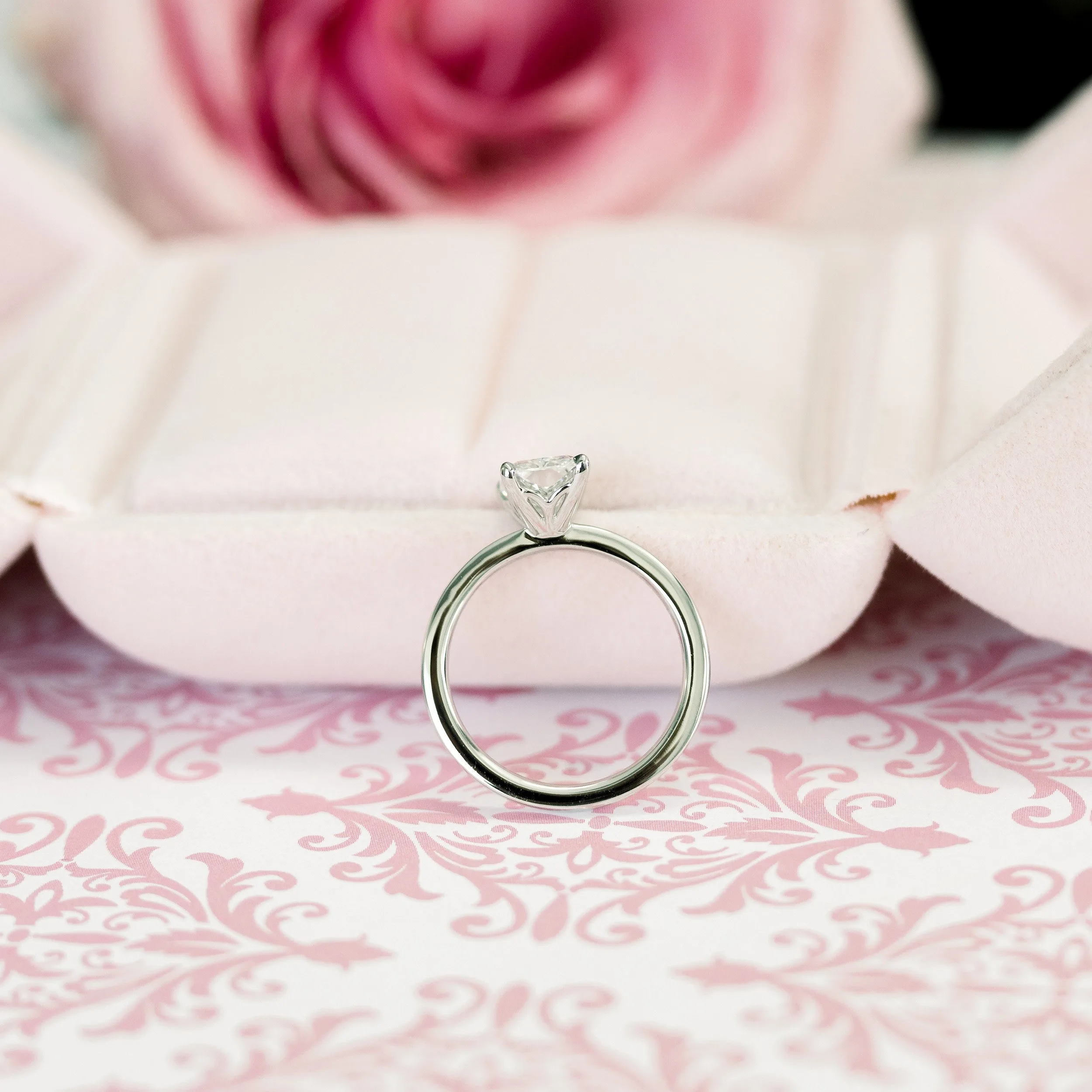 platinum 2ct radiant lab diamond floral solitaire engagement ring ada diamonds design ad 368 profile
