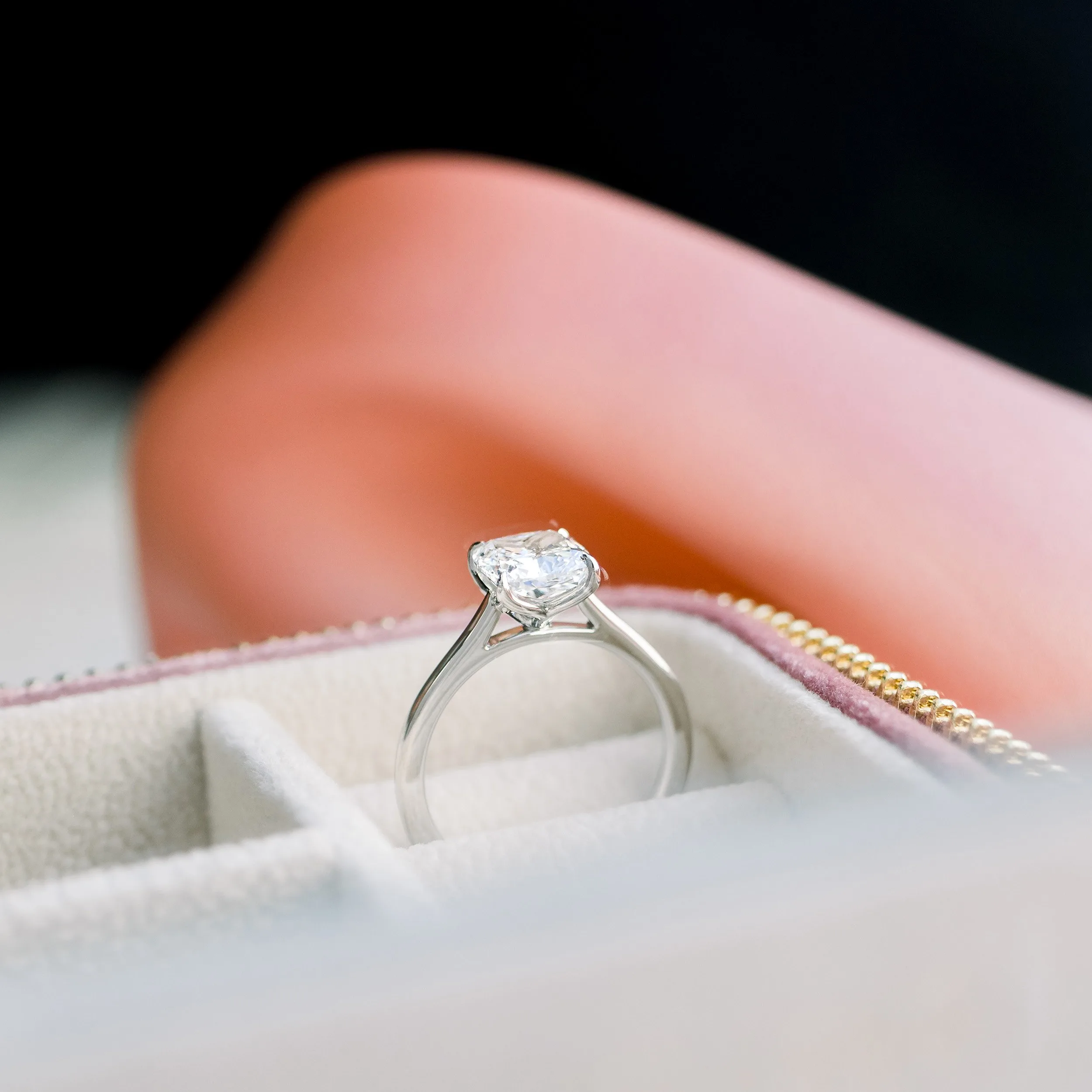 platinum two carat cushion cut floral solitaire engagement ring with lab diamond ada diamonds design ad 368 profile