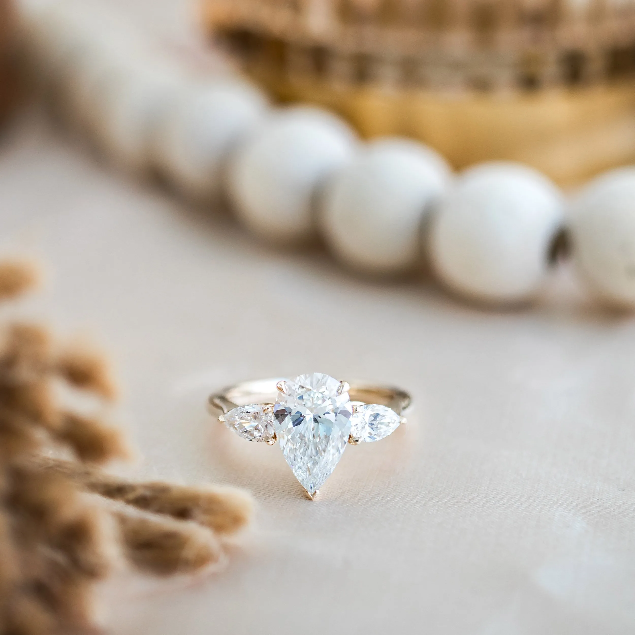 14k yellow gold 2.5 carat pear three stone lab created diamond engagement ring ada diamonds design ad 218 macro