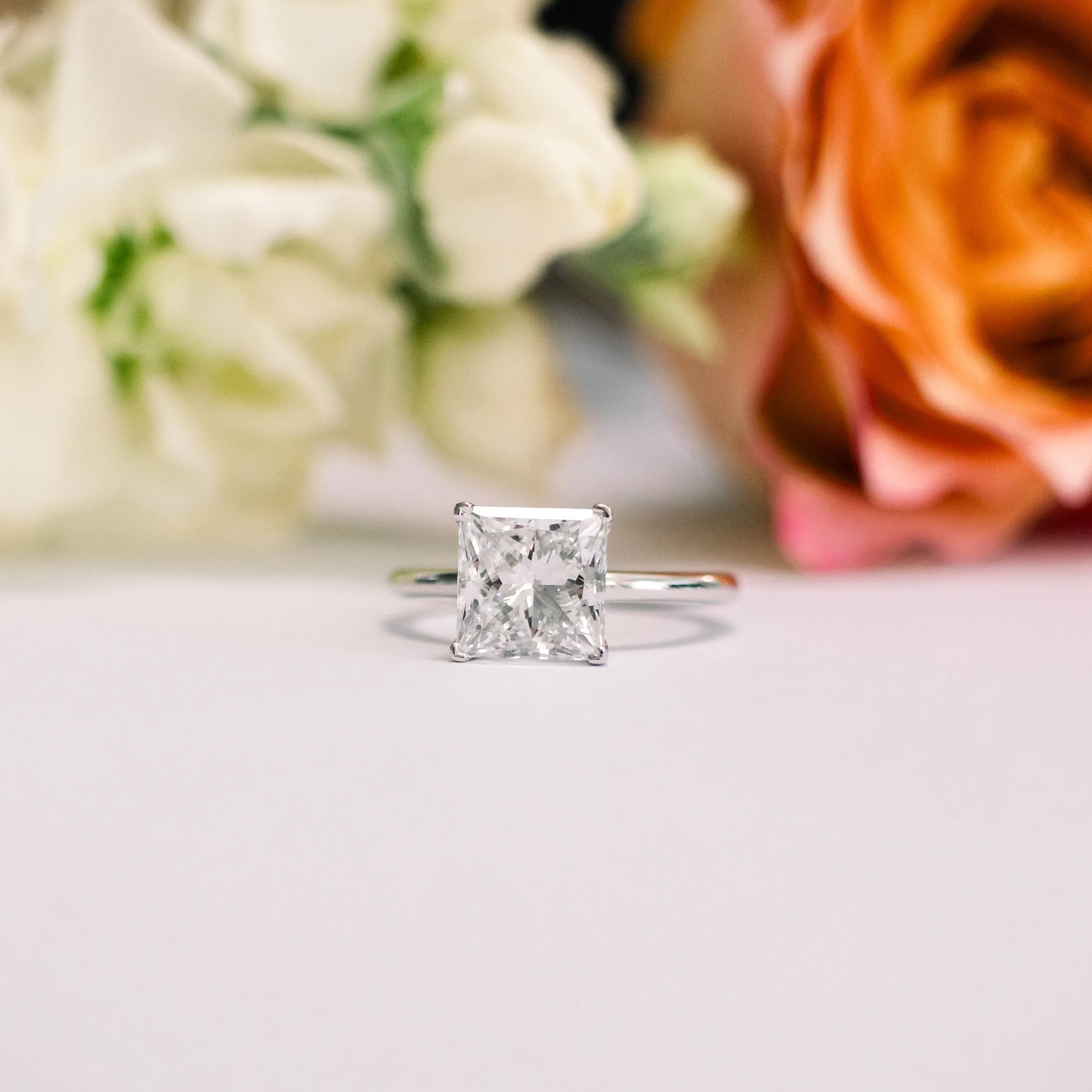 3.25ct princess cut lab created diamond solitaire platinum ada diamonds design ad 227