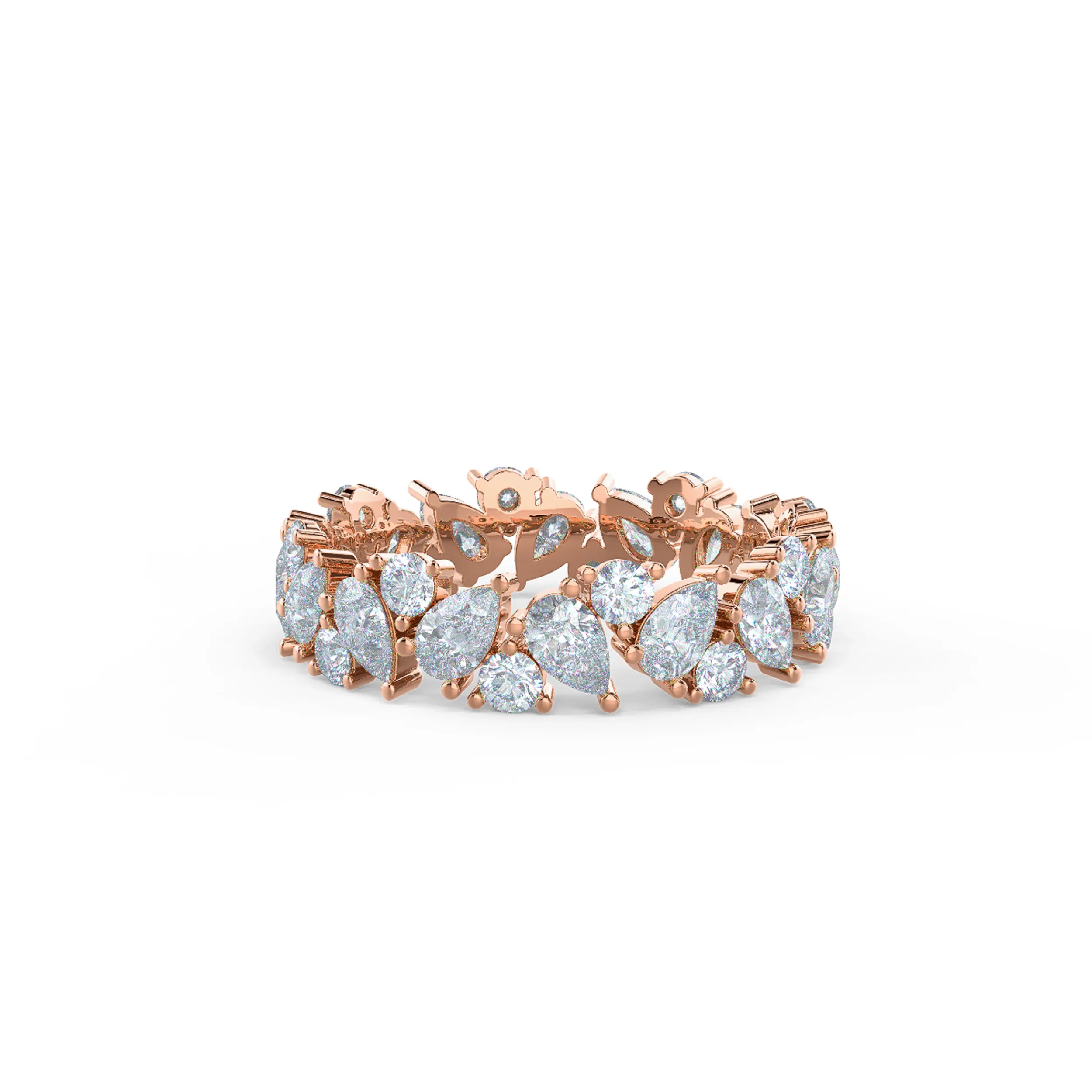 14k Rose Gold Theresa Eternity Band featuring Hand Selected 2.2 ct Man Made Diamonds (Main View)