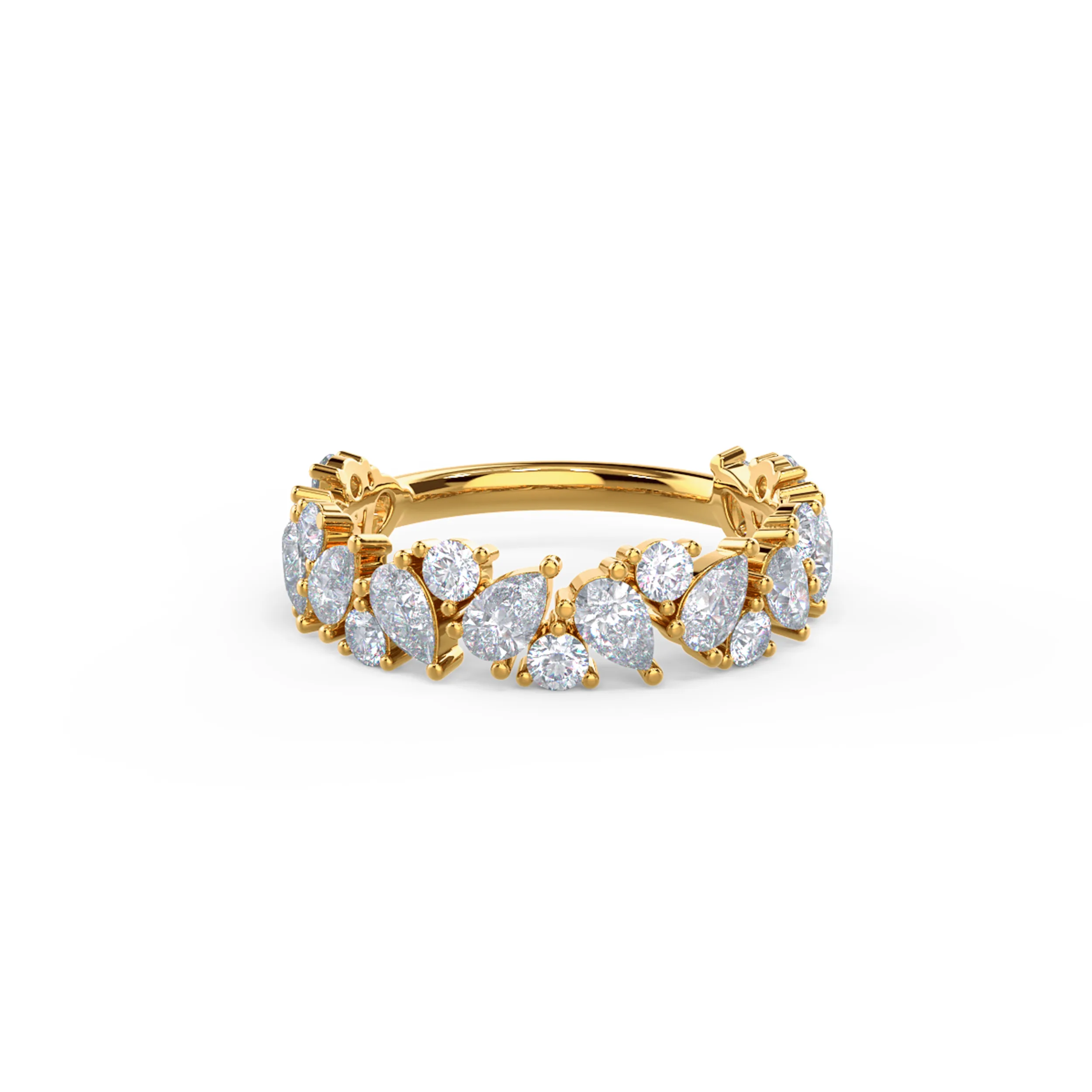 14ky Yellow Gold Theresa Three Quarter Band featuring Exceptional Quality 1.6 ct Diamonds (Main View)
