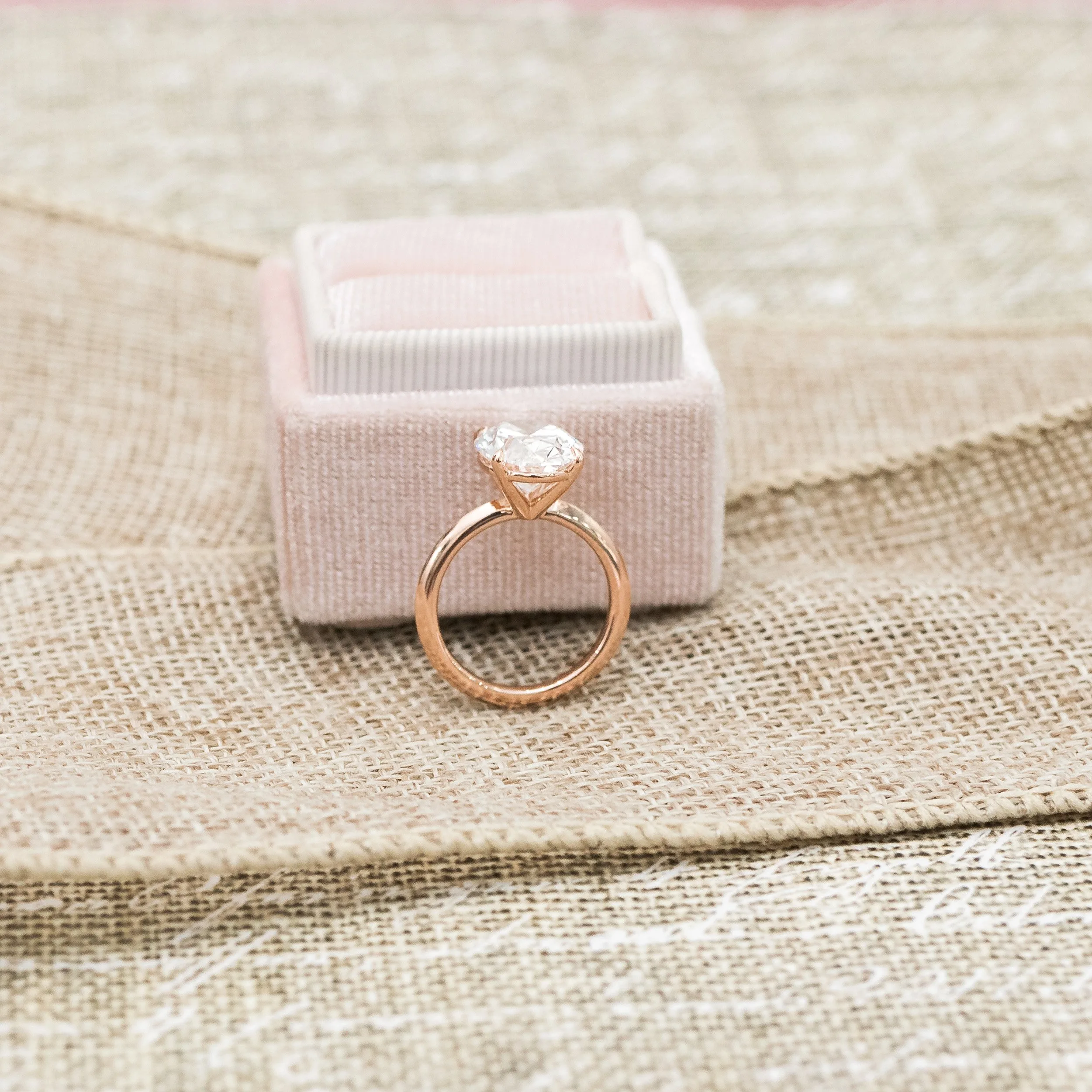 14k rose gold 4.25 carat oval cut lab diamond petite solitaire engagement ring ada diamonds design ad 143 profile