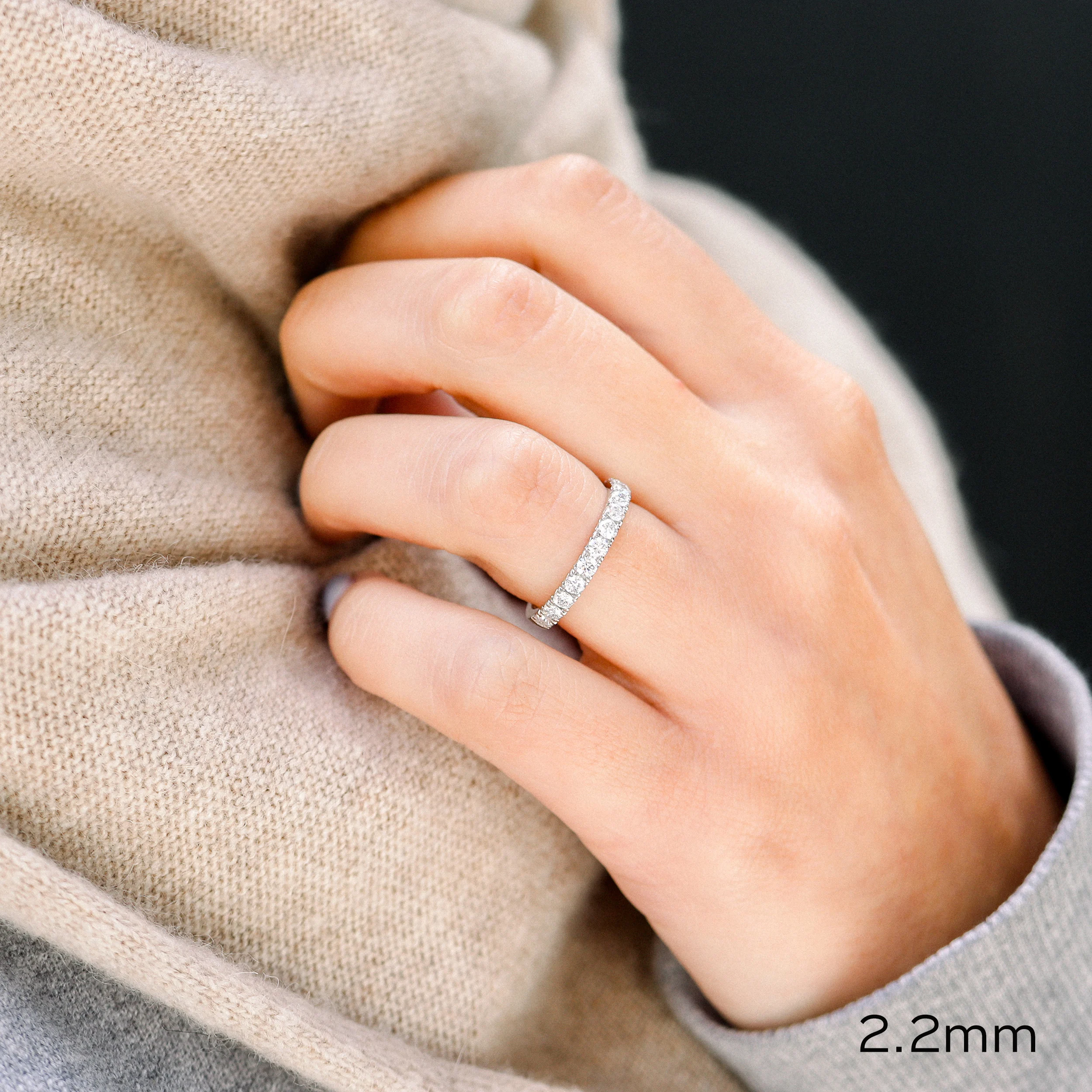 French pave hotsell diamond eternity ring