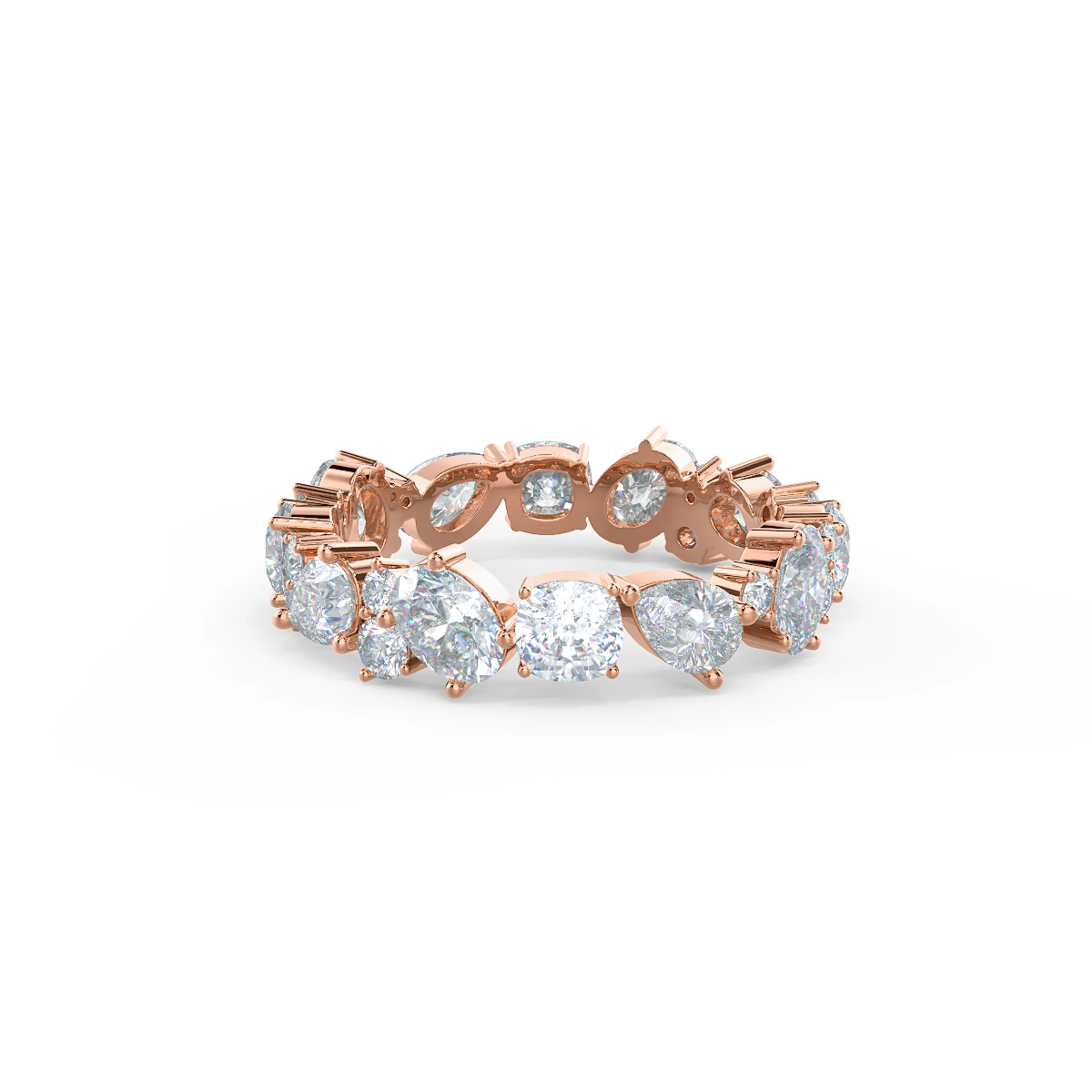 Hand Selected 3.25 ct Lab Diamonds Mary Eternity Band in 14k Rose Gold (Main View)
