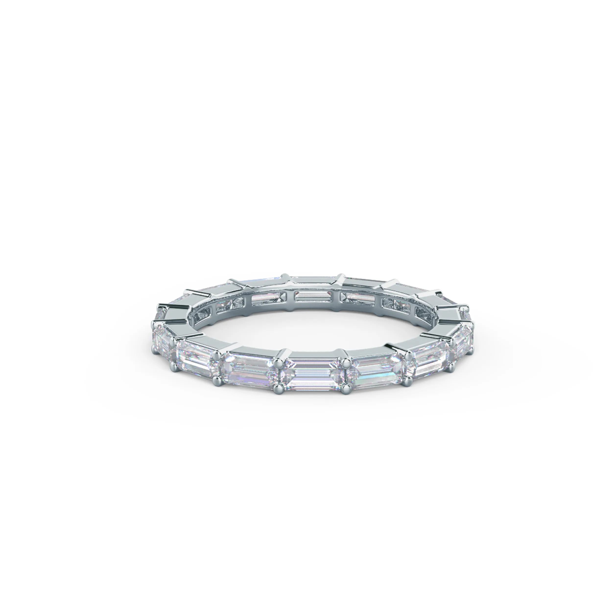 18k White Gold Baguette East-West Eternity Band featuring 1.5 ctw Lab Diamonds (Main View)