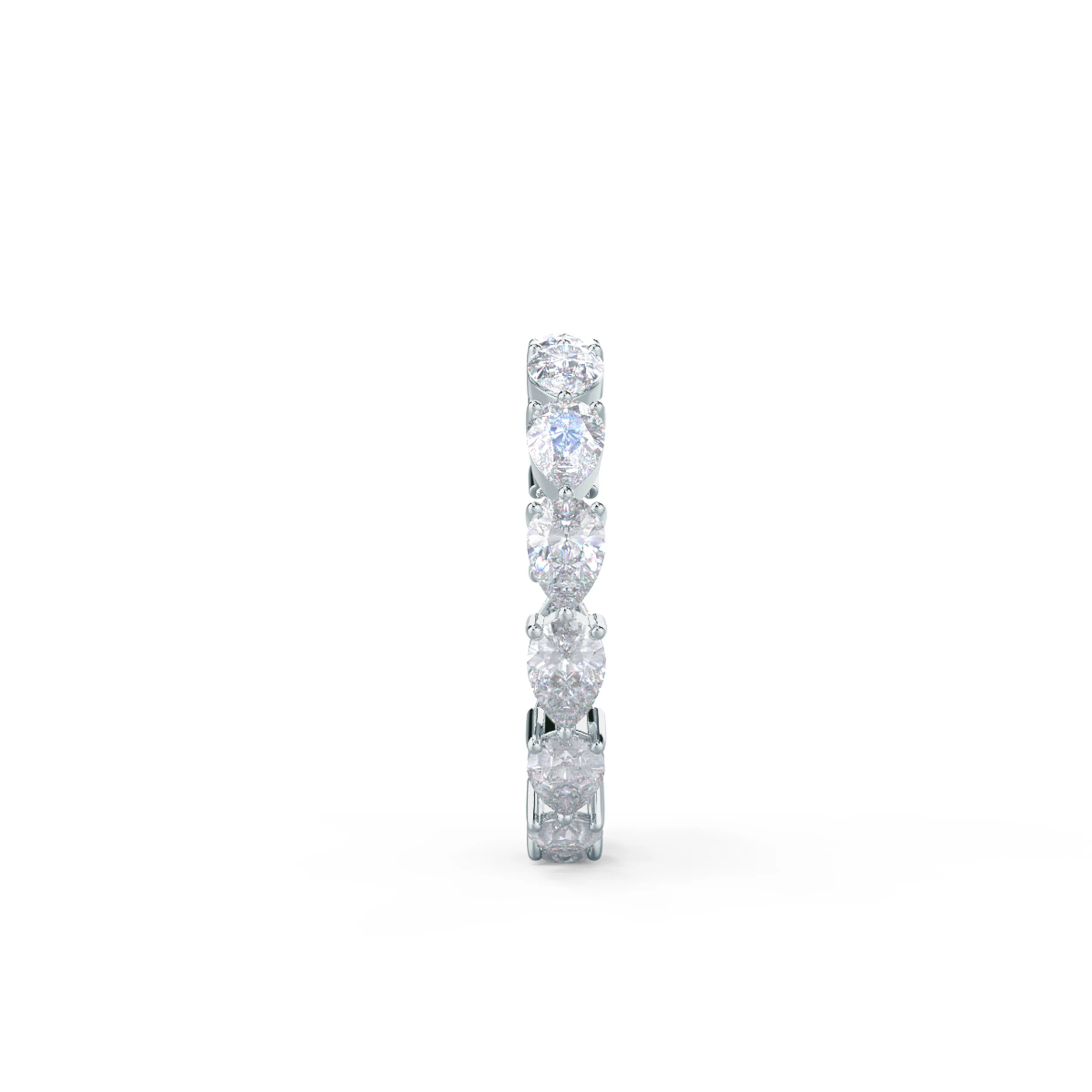 2.0 ctw Diamonds Pear East-West Eternity Band in 18k White Gold (Side View)