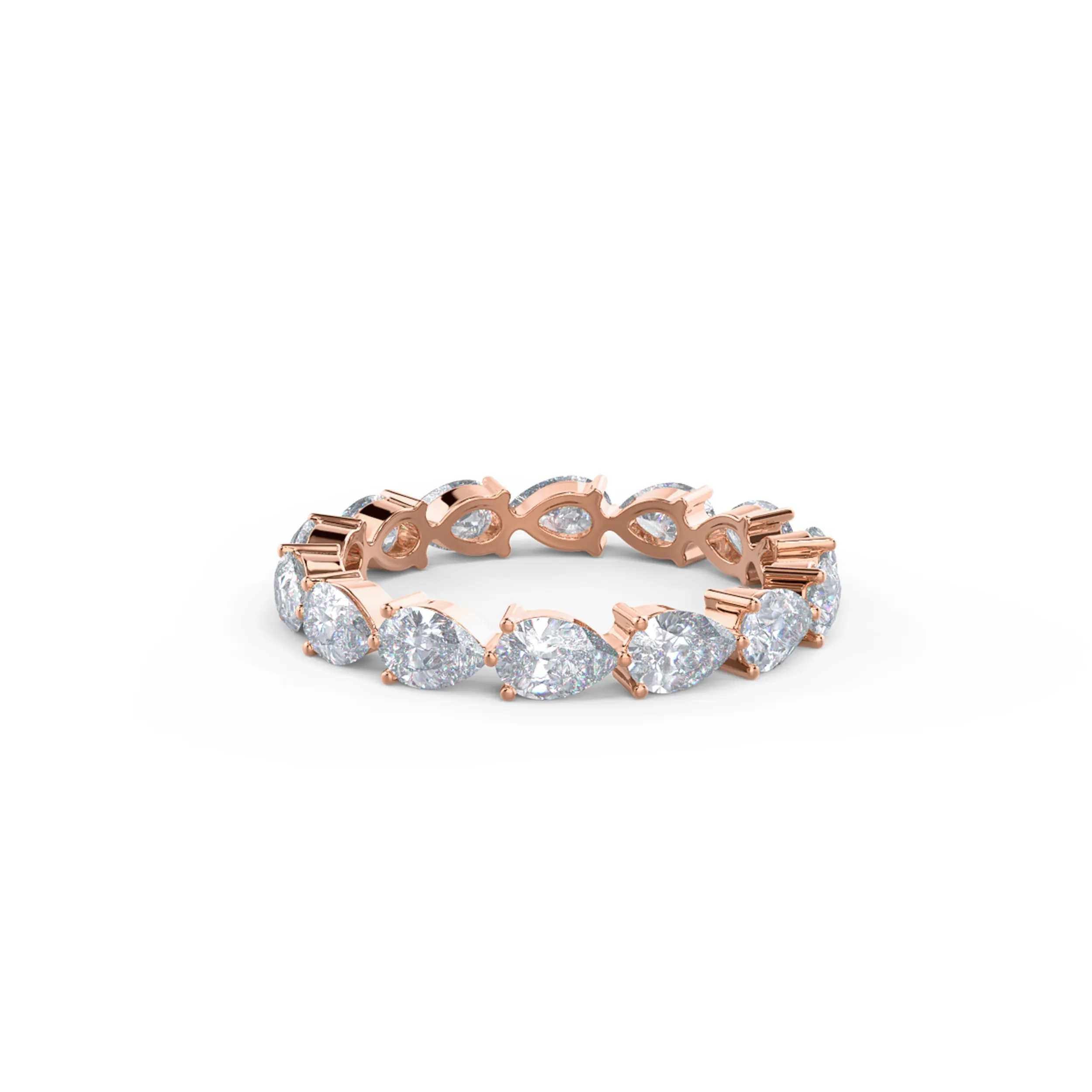 14k Rose Gold Pear East-West Eternity Band featuring 2.0 Carat Diamonds (Main View)