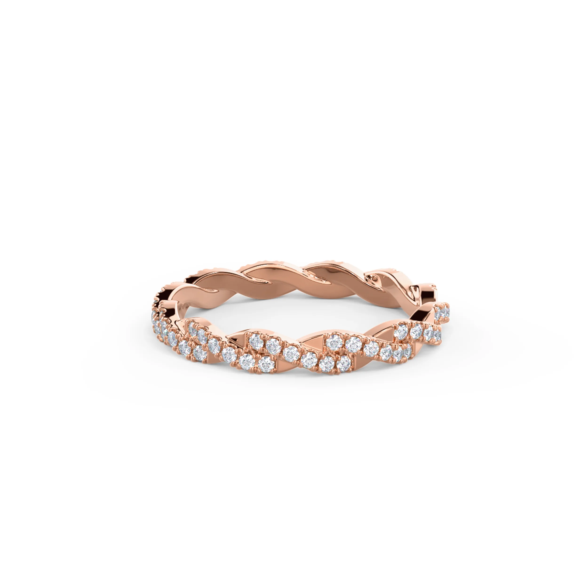 0.45 ct Round Lab Diamonds Infinity Twist Full Eternity Band in 14kt Rose Gold (Main View)