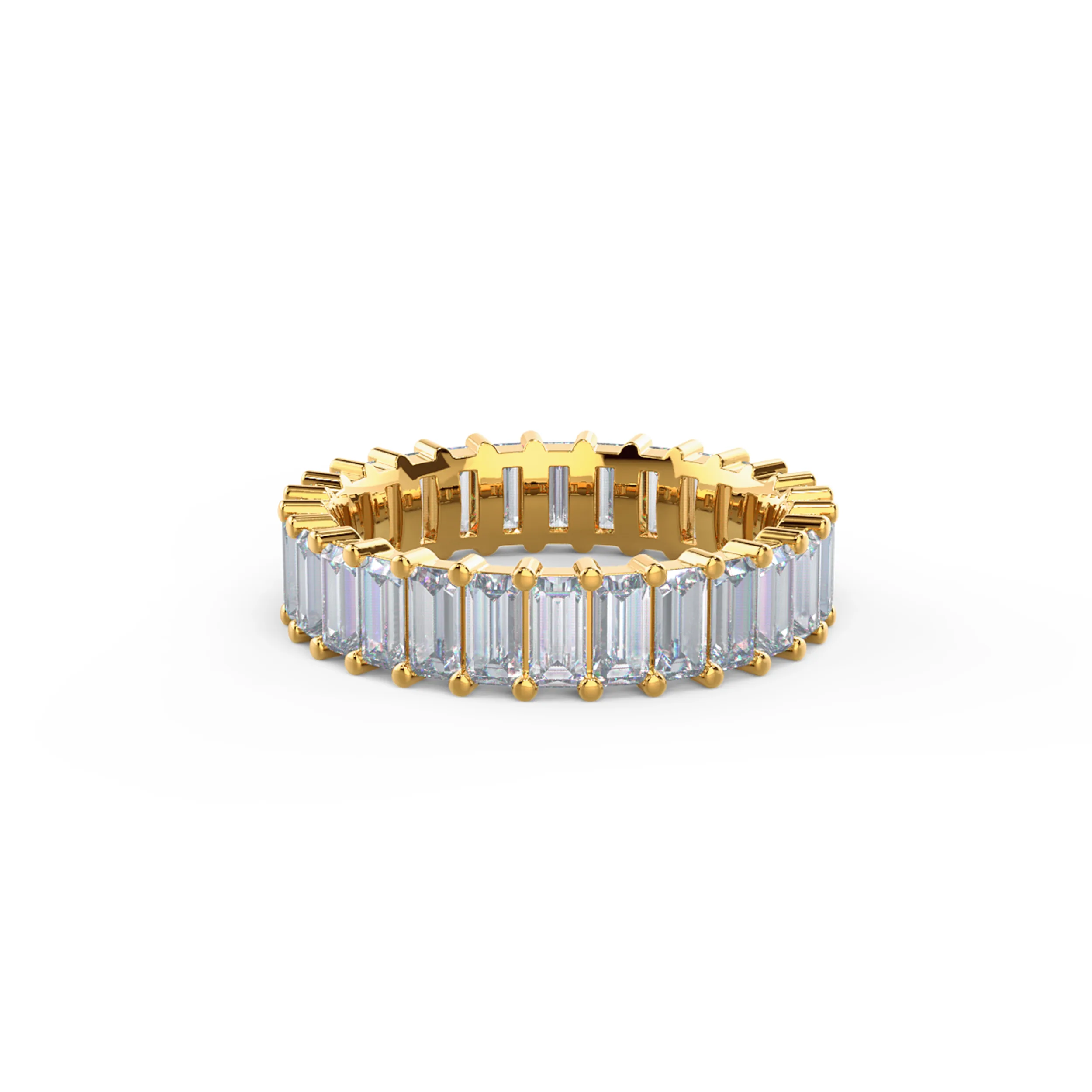 Exceptional Quality 2.8 ctw Diamonds Baguette Eternity Band in 18k Yellow Gold (Main View)