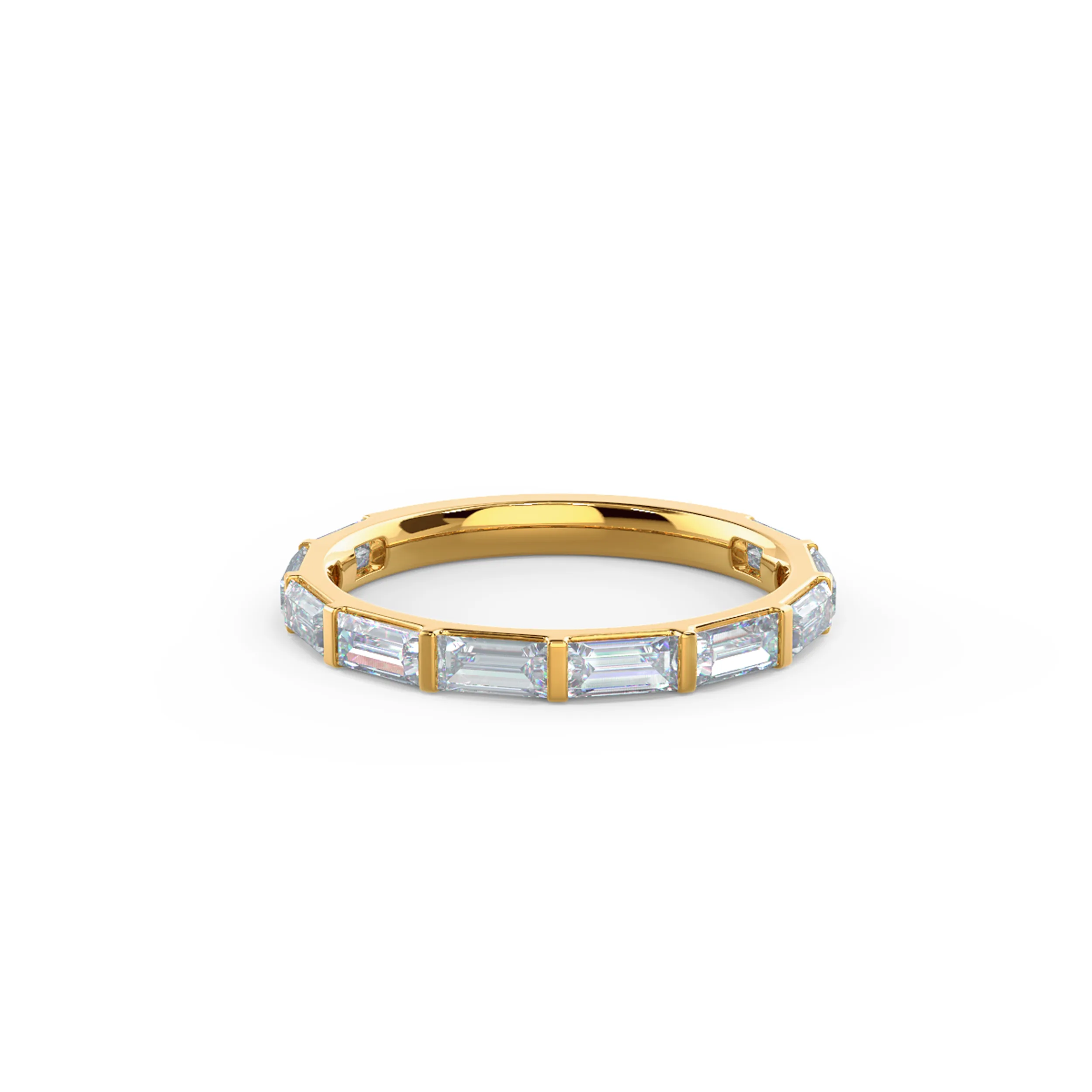 Hand Selected 1.1 Carat Diamonds Baguette East-West Three Quarter Band in 14kt Yellow Gold (Main View)