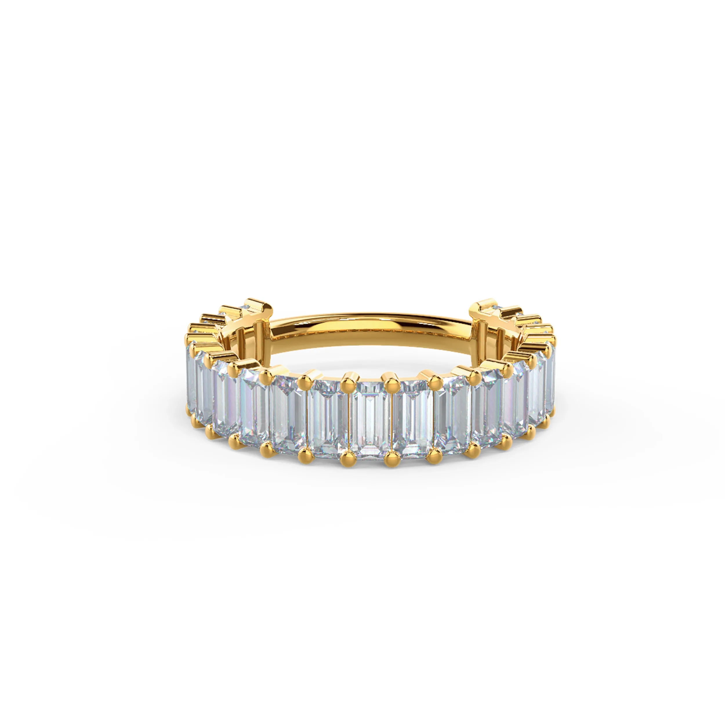 2.1 ct Lab Diamonds Baguette Three Quarter Band in 14k Yellow Gold (Main View)
