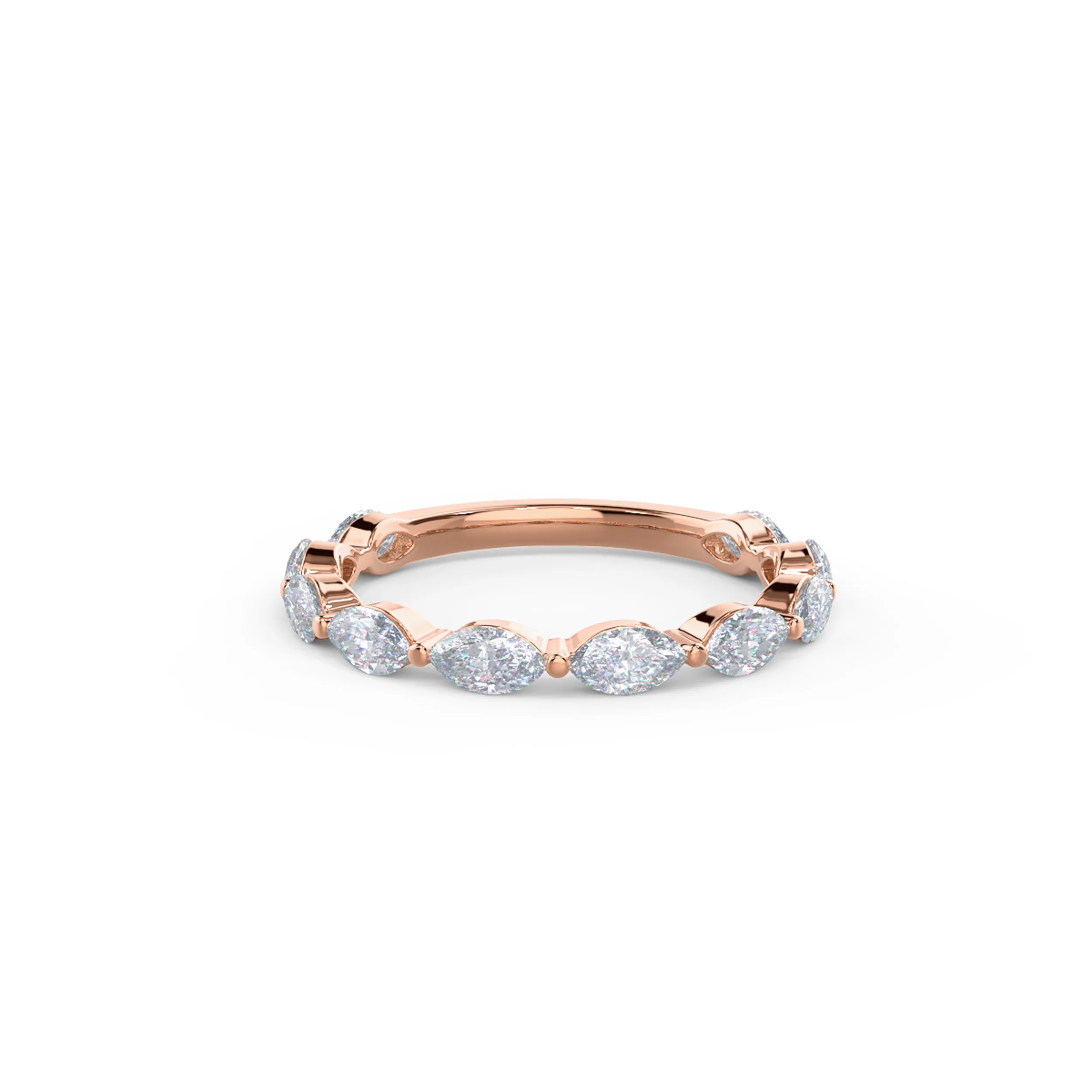 Rose Gold Marquise East-West Three Quarter Band featuring 1.0 ct Diamonds (Main View)