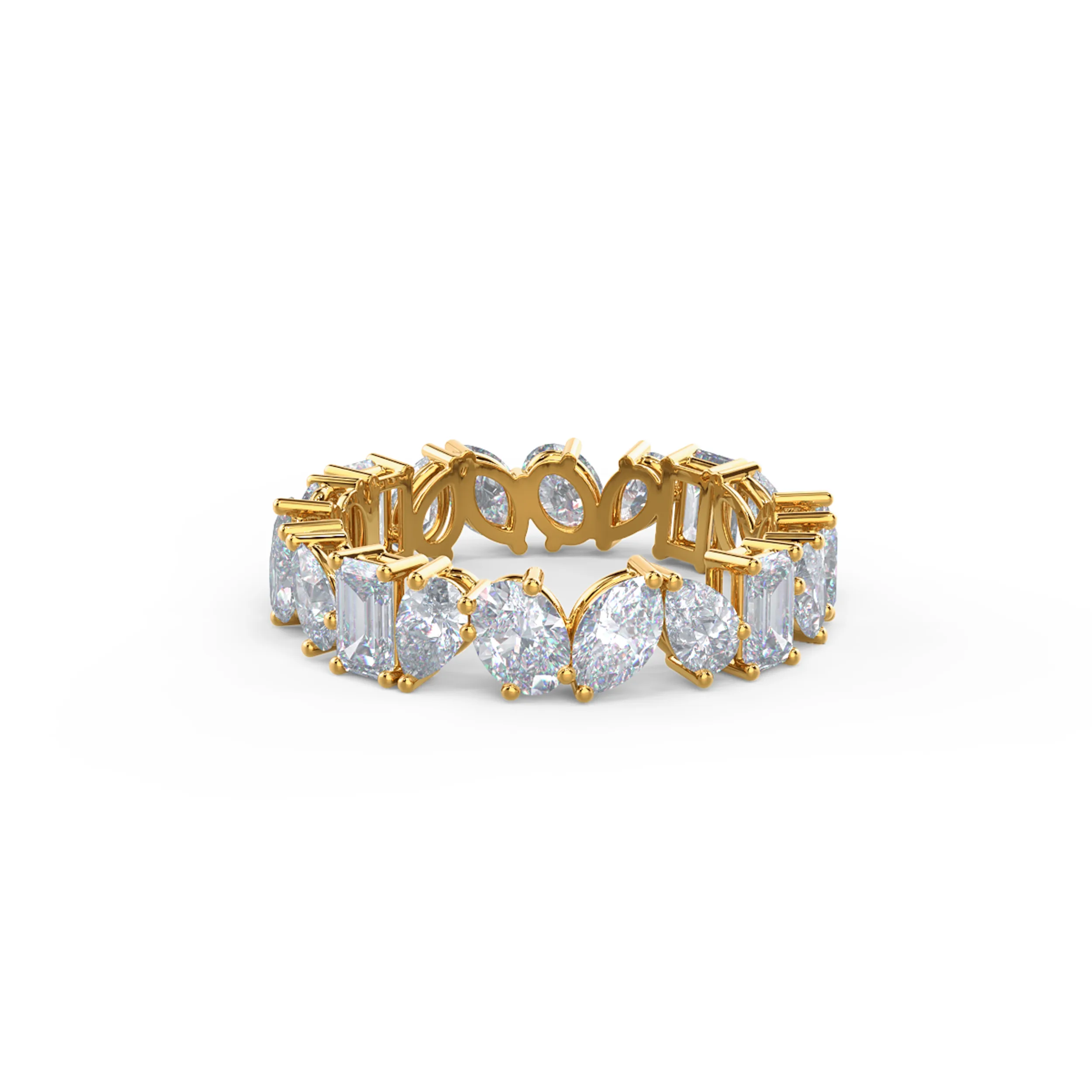 Exceptional Quality 2.5 Carat Lab Diamonds set in Yellow Gold Cassidy Eternity Band (Main View)