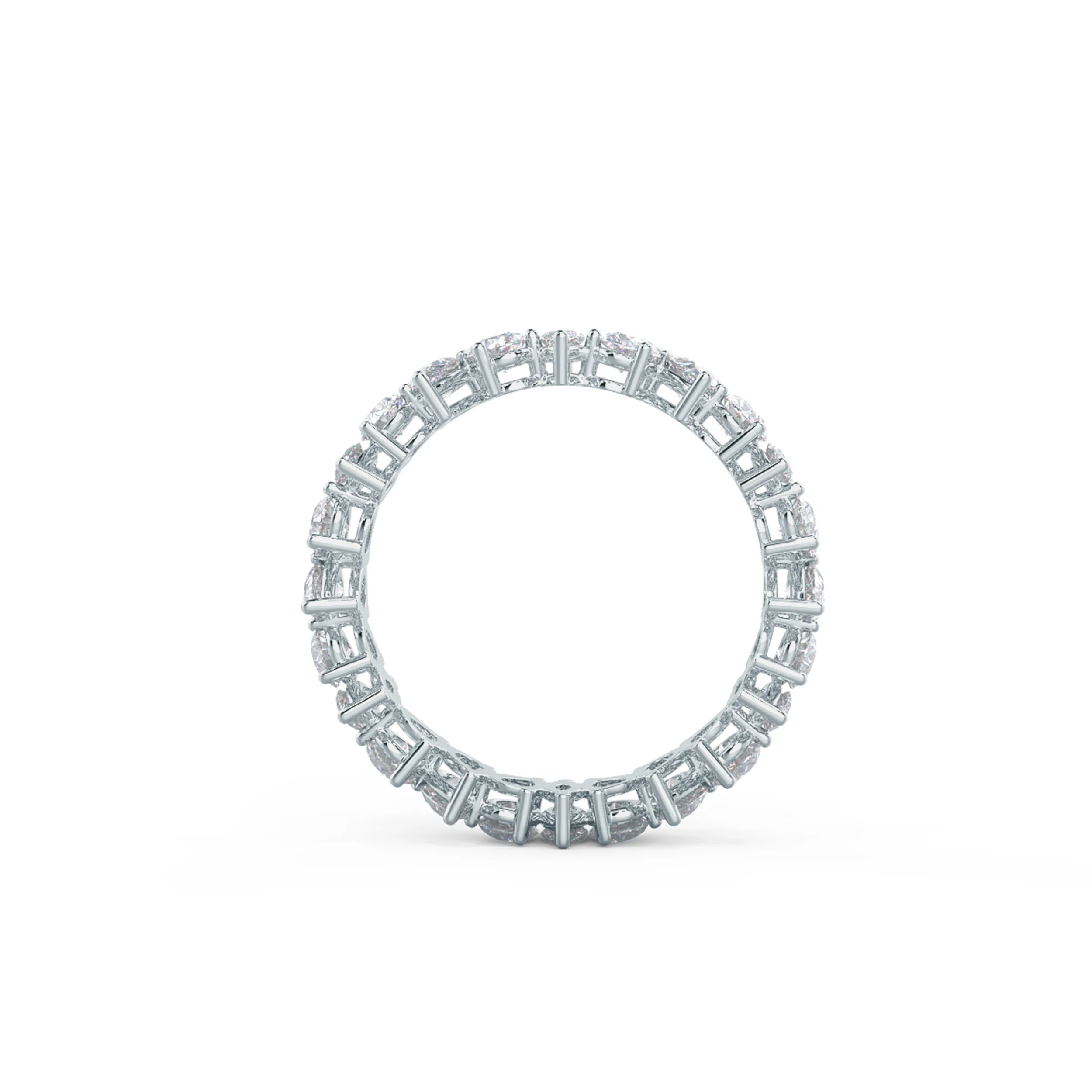 18kt White Gold Lauren Eternity Band featuring Exceptional Quality 2.0 ct Lab Diamonds (Profile View)