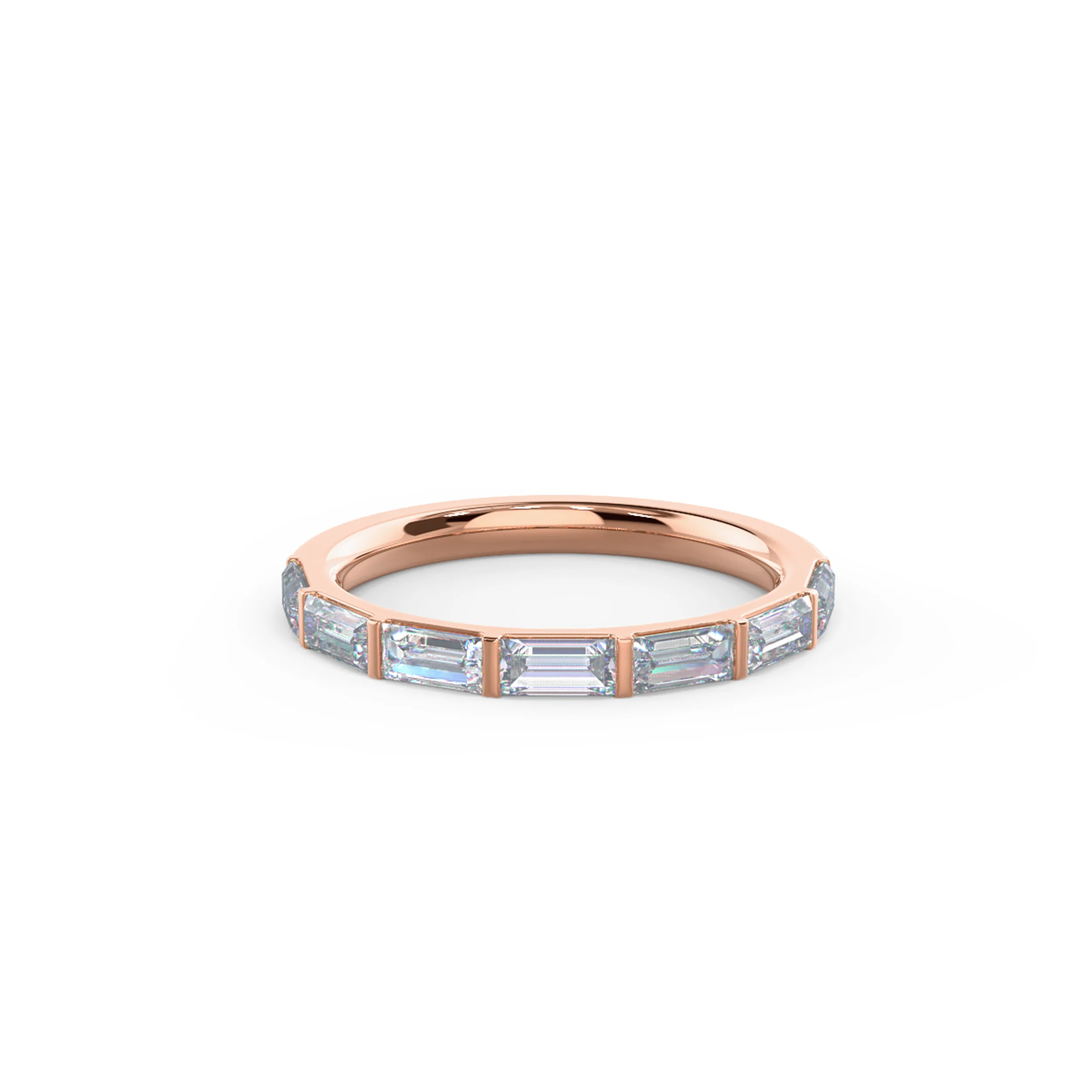 0.7 ct Diamonds set in 14k Rose Gold Baguette East-West Seven Stone (Main View)
